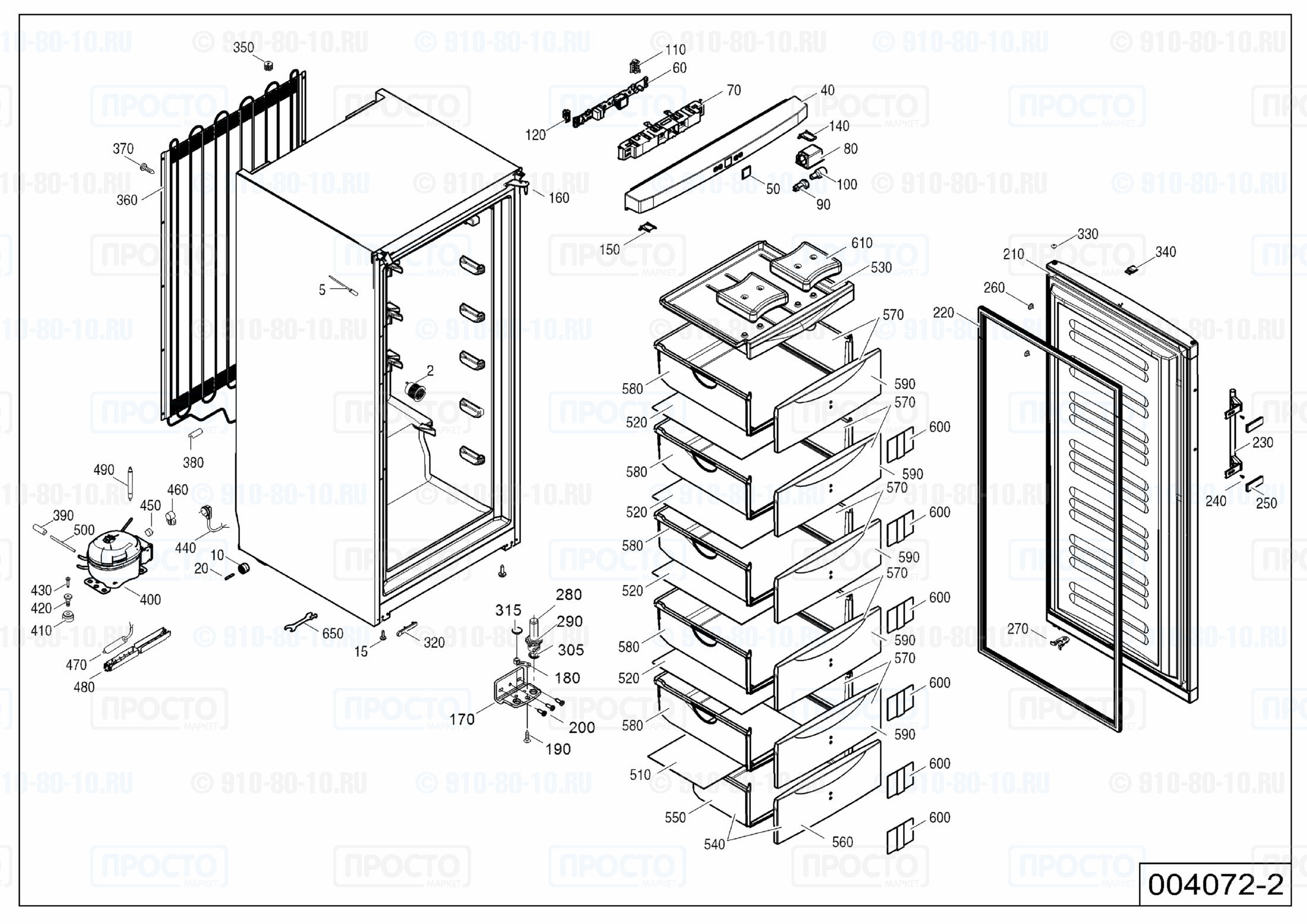 Взрыв-схема запчастей холодильника Liebherr G 3513-20A