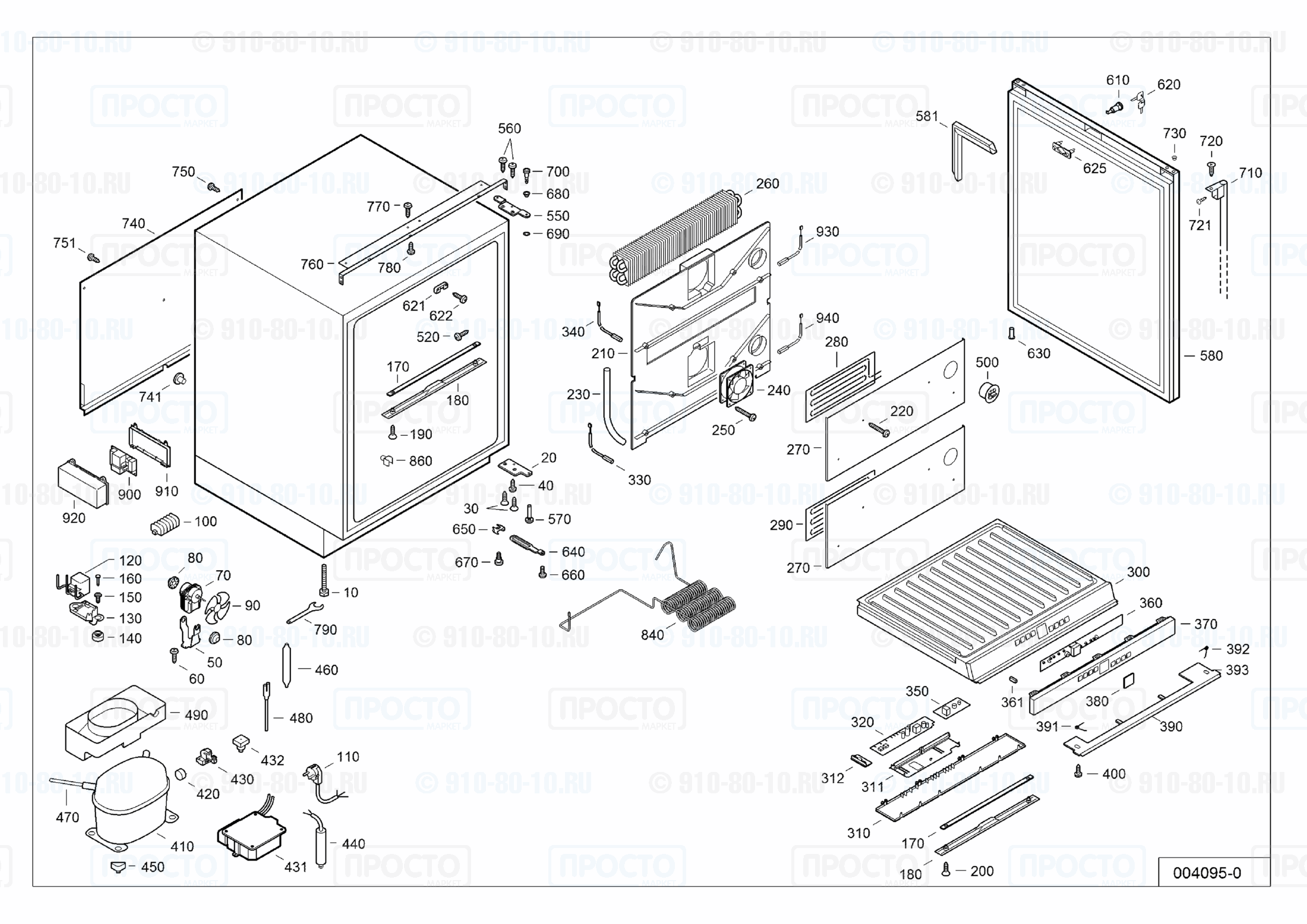 Взрыв-схема запчастей холодильника Liebherr GTE 4302-15A