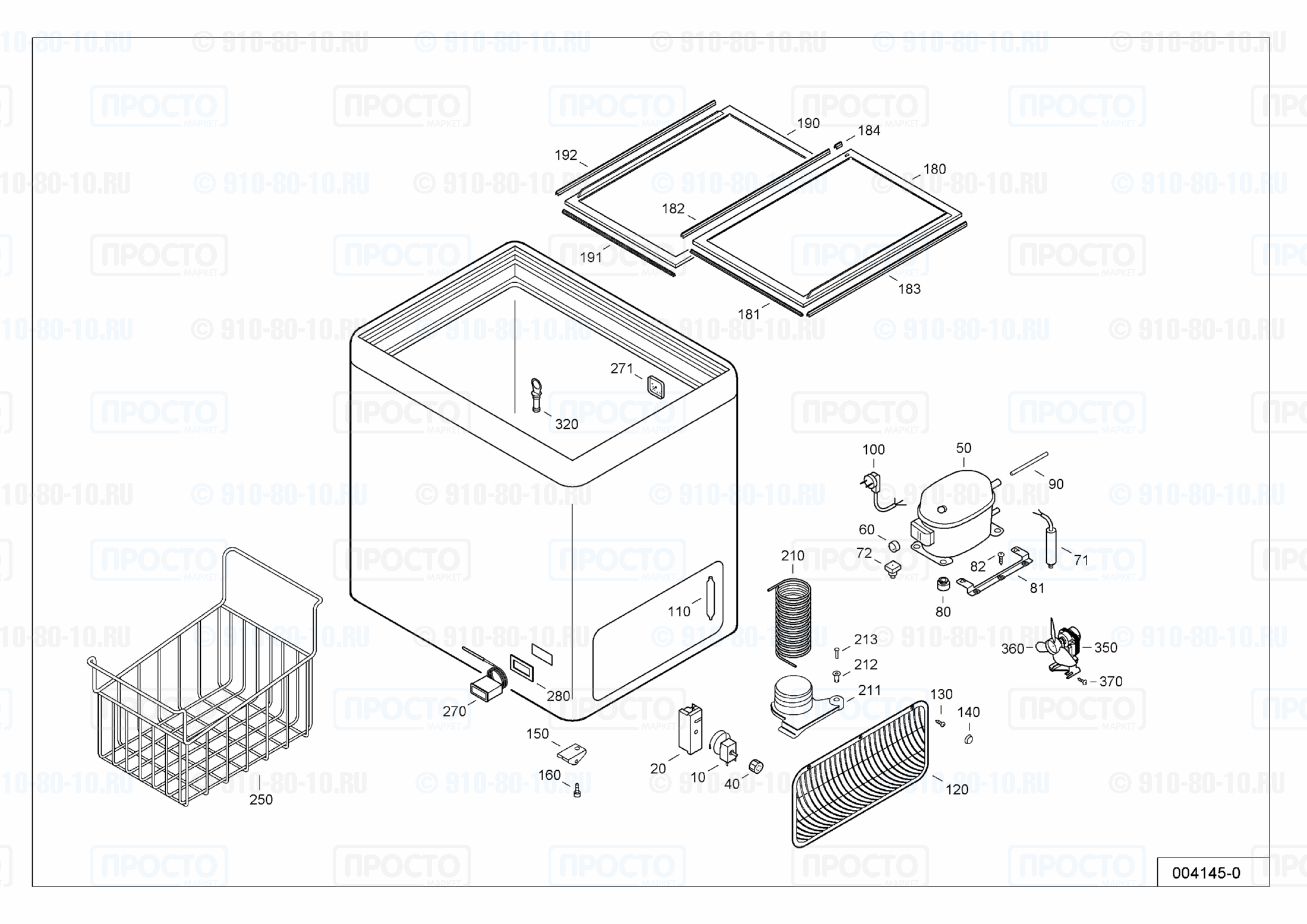 Взрыв-схема запчастей холодильника Liebherr GTE 3702-17B