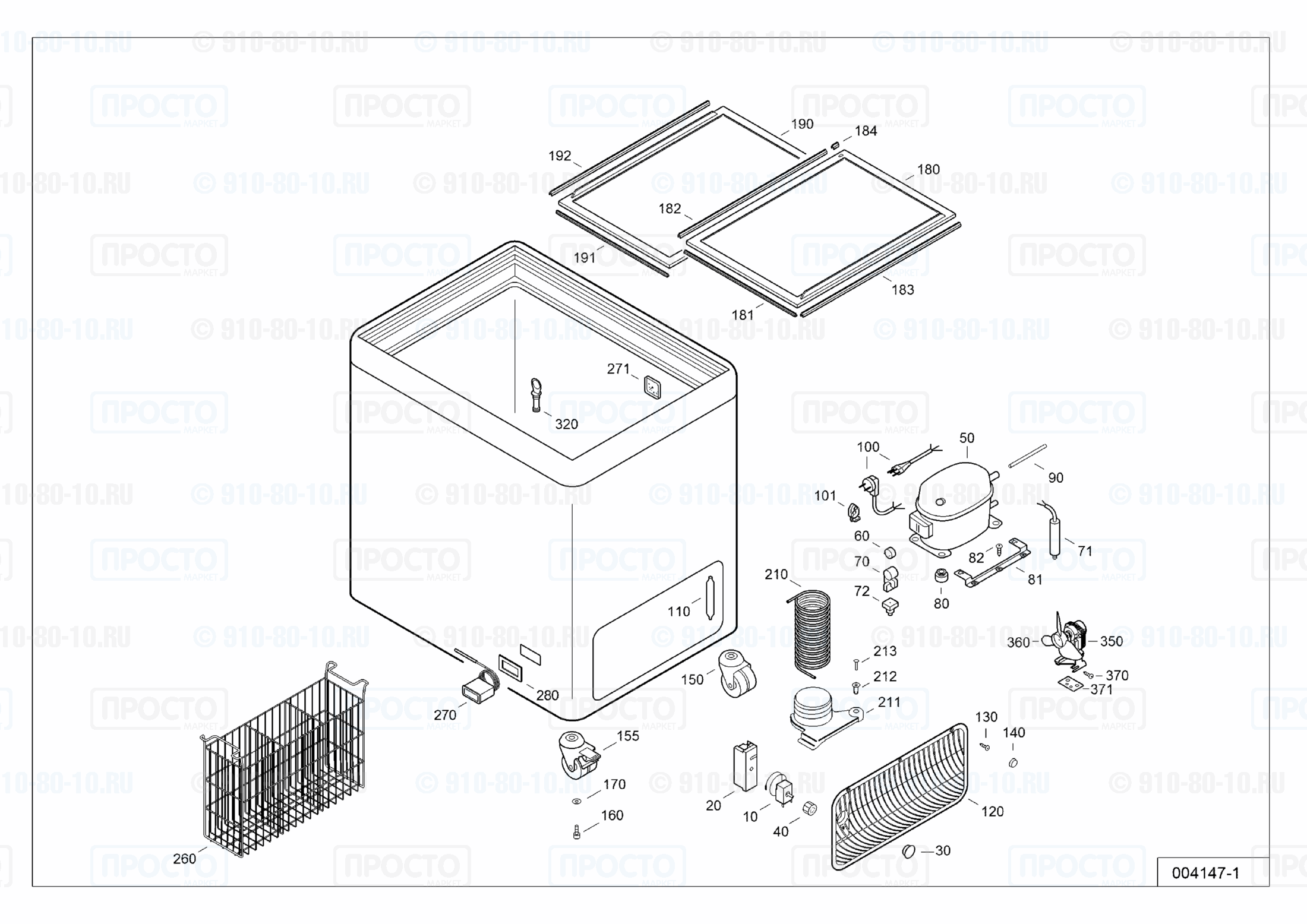 Взрыв-схема запчастей холодильника Liebherr GTE 5002-17H