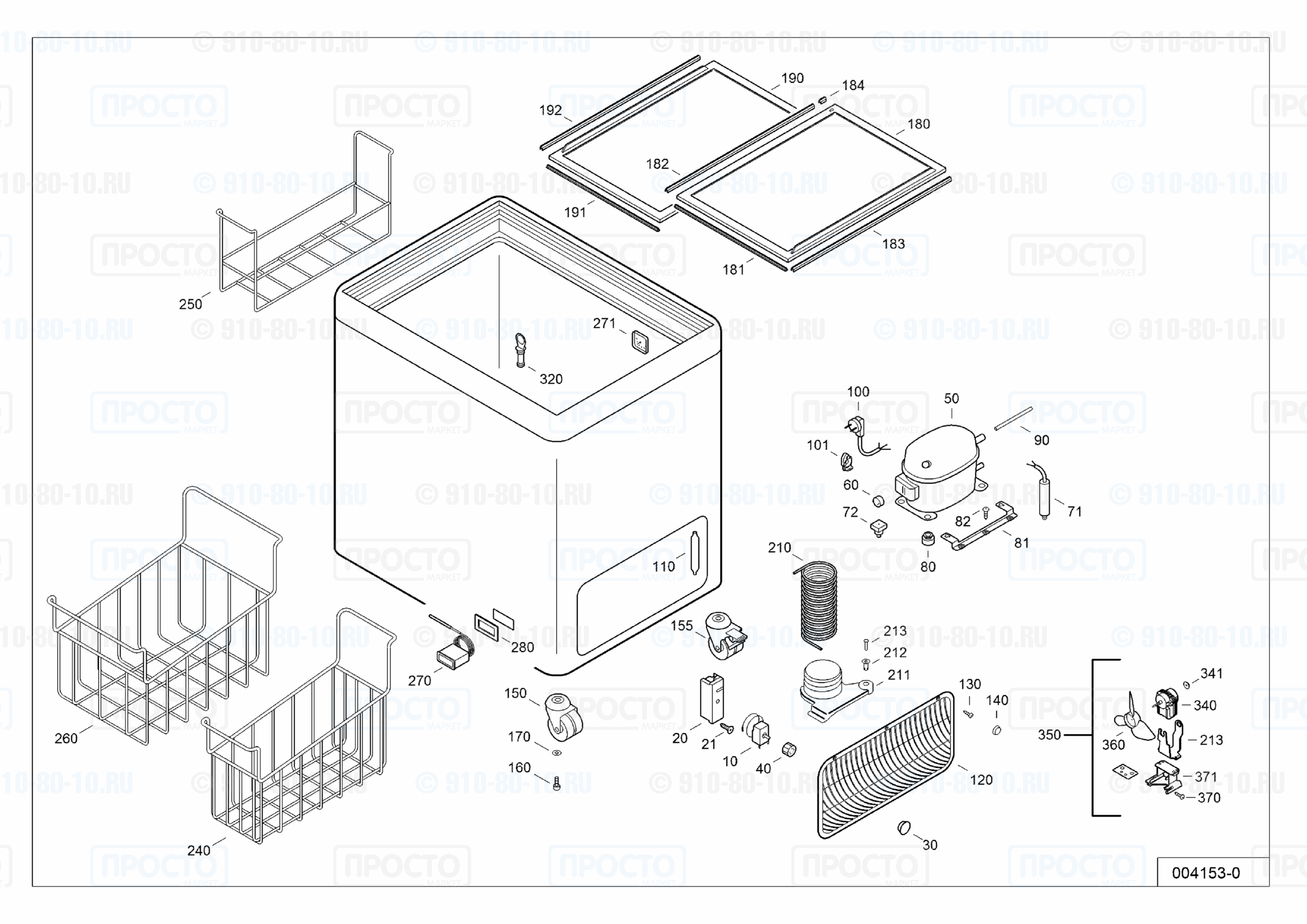 Взрыв-схема запчастей холодильника Liebherr GTE 5002-41A