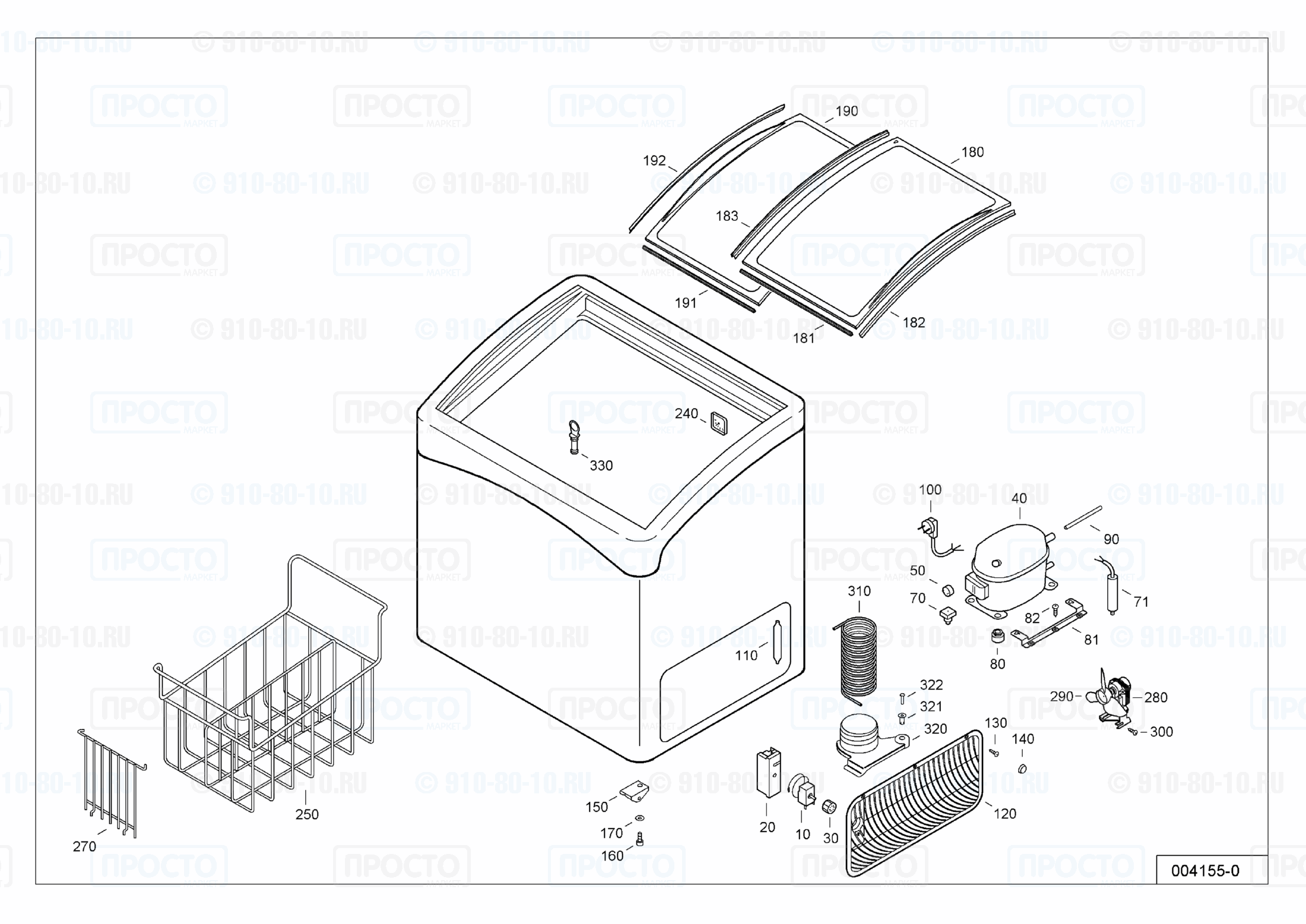 Взрыв-схема запчастей холодильника Liebherr GTI 2403-17B