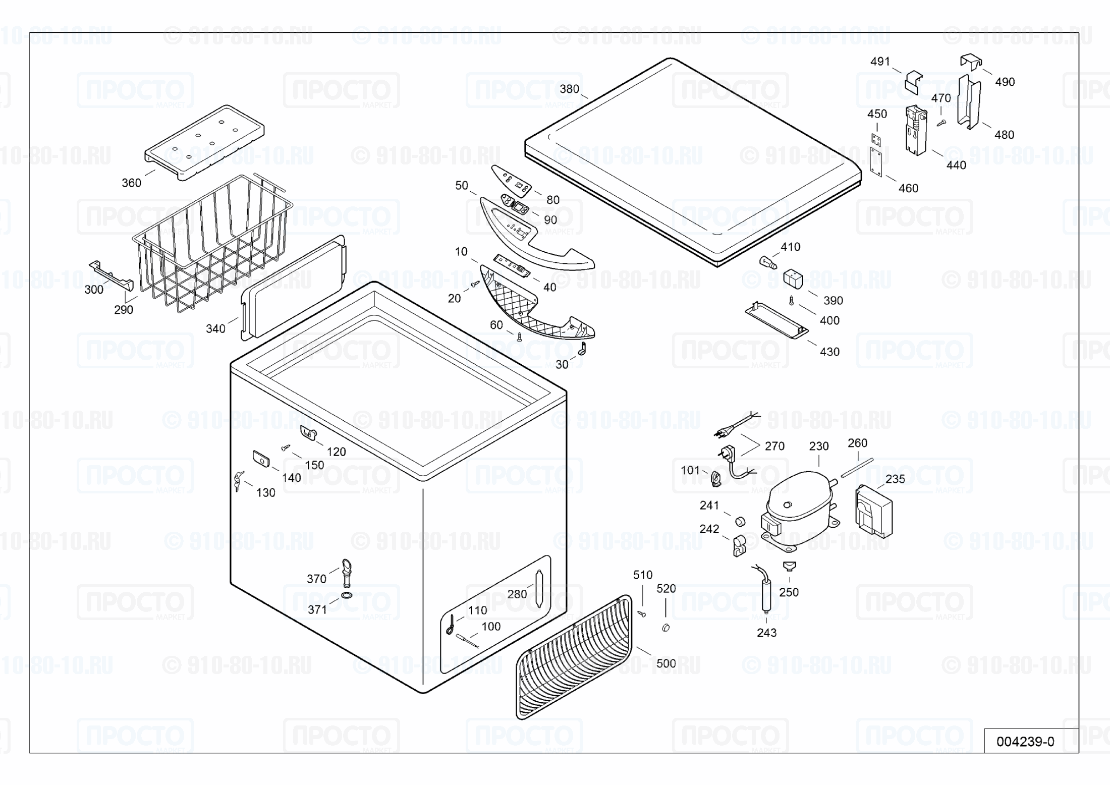 Взрыв-схема запчастей холодильника Liebherr GTP 2626-26J