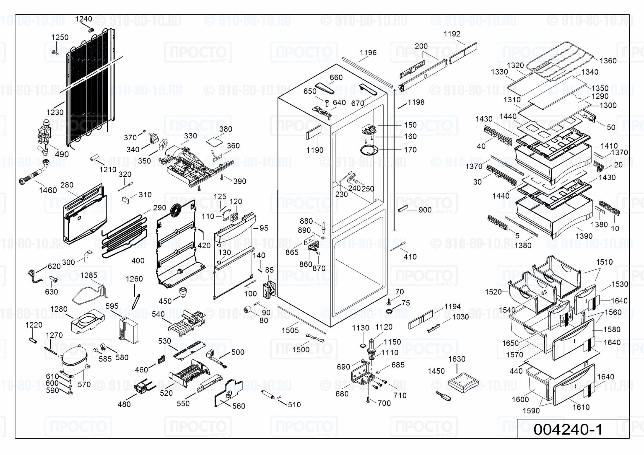 Взрыв-схема холодильника Liebherr SBNes 3210-24