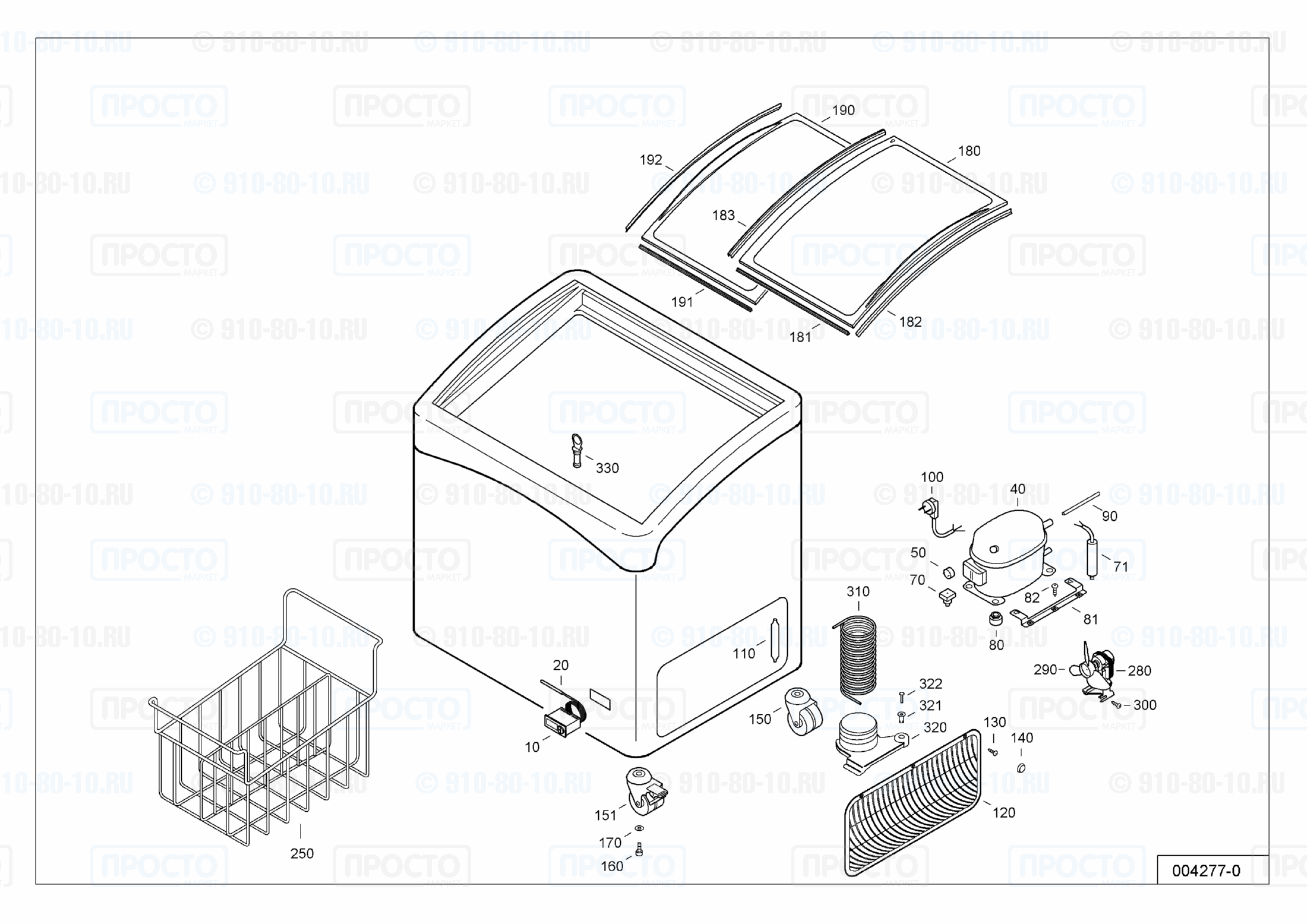 Взрыв-схема запчастей холодильника Liebherr GTI 5013-17C