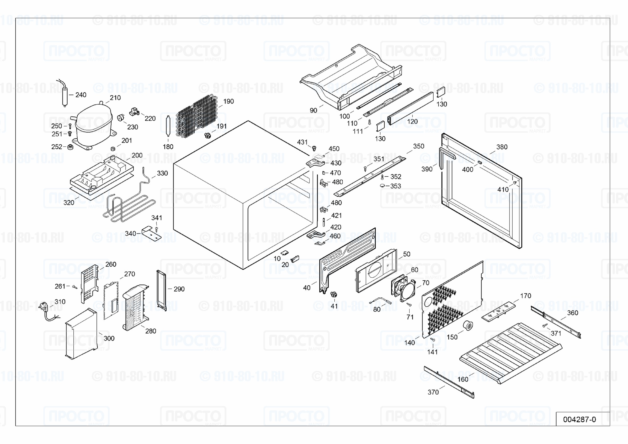 Взрыв-схема запчастей холодильника Liebherr WKEes 553-10C
