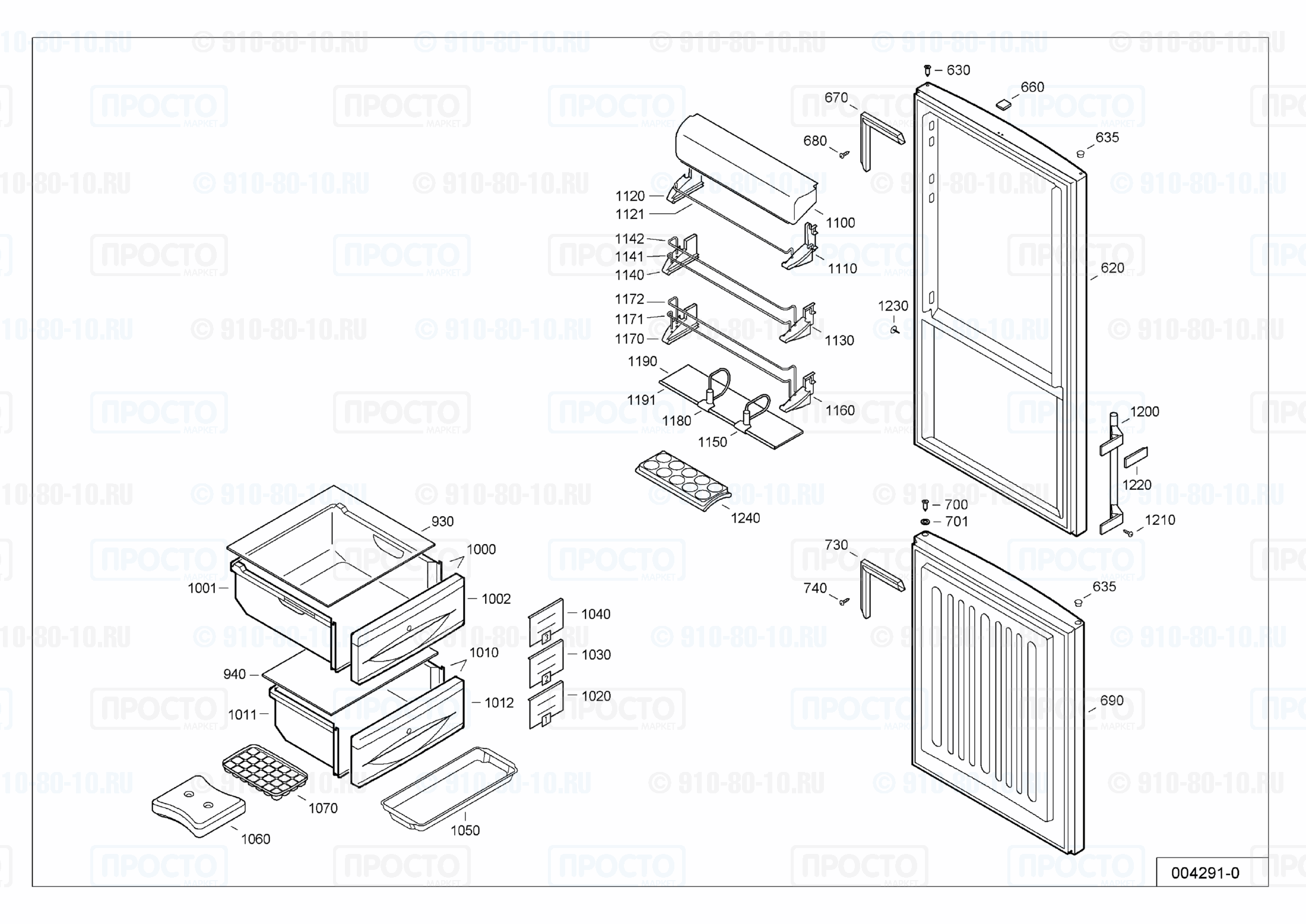 Взрыв-схема холодильника Liebherr CBP 4056-22B