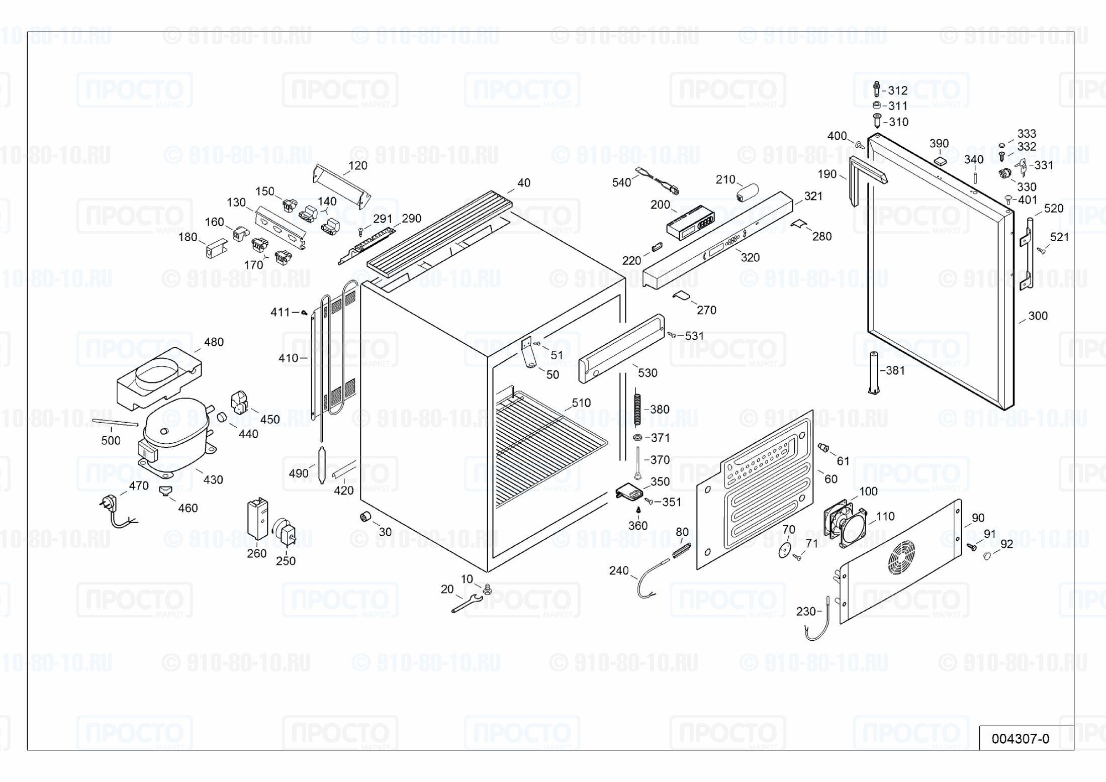 Взрыв-схема запчастей холодильника Liebherr LKUv 1612-20