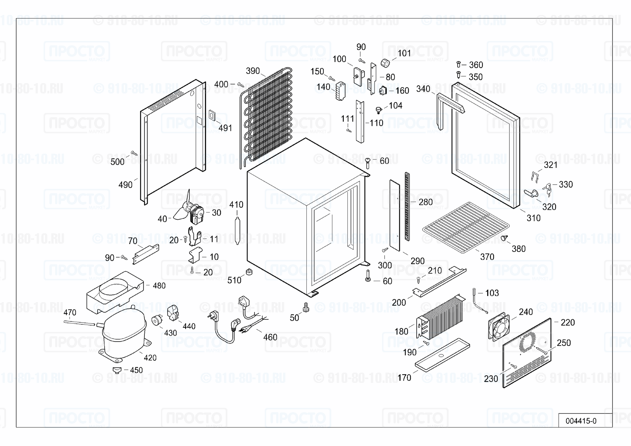 Взрыв-схема запчастей холодильника Liebherr FKv 302-26B