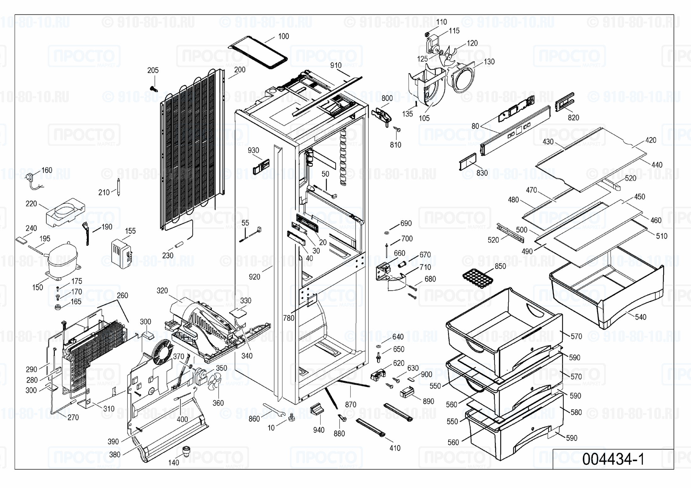 Взрыв-схема холодильника Liebherr ICUNS 3314-20