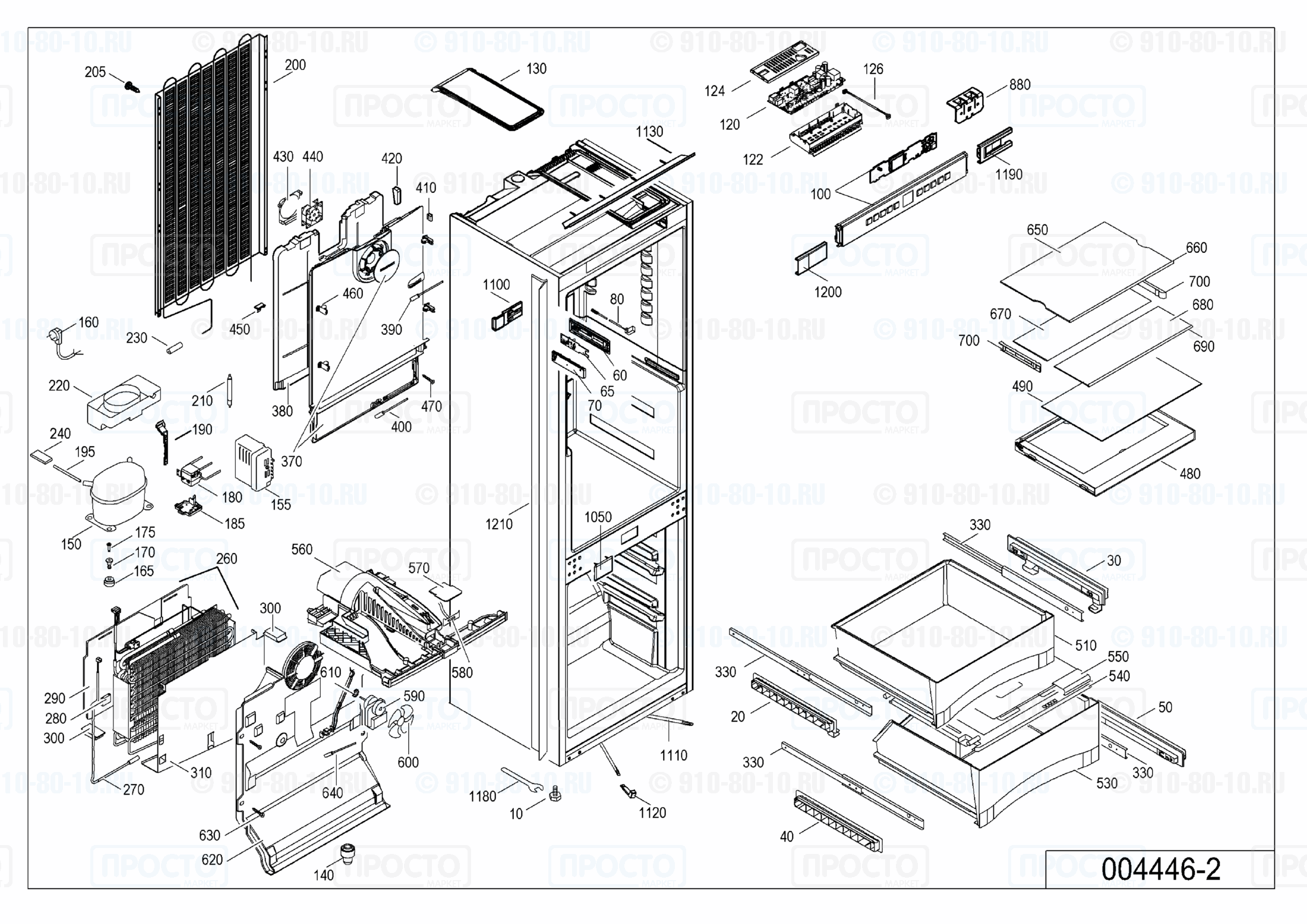 Взрыв-схема запчастей холодильника Liebherr ICBN 3314-20A