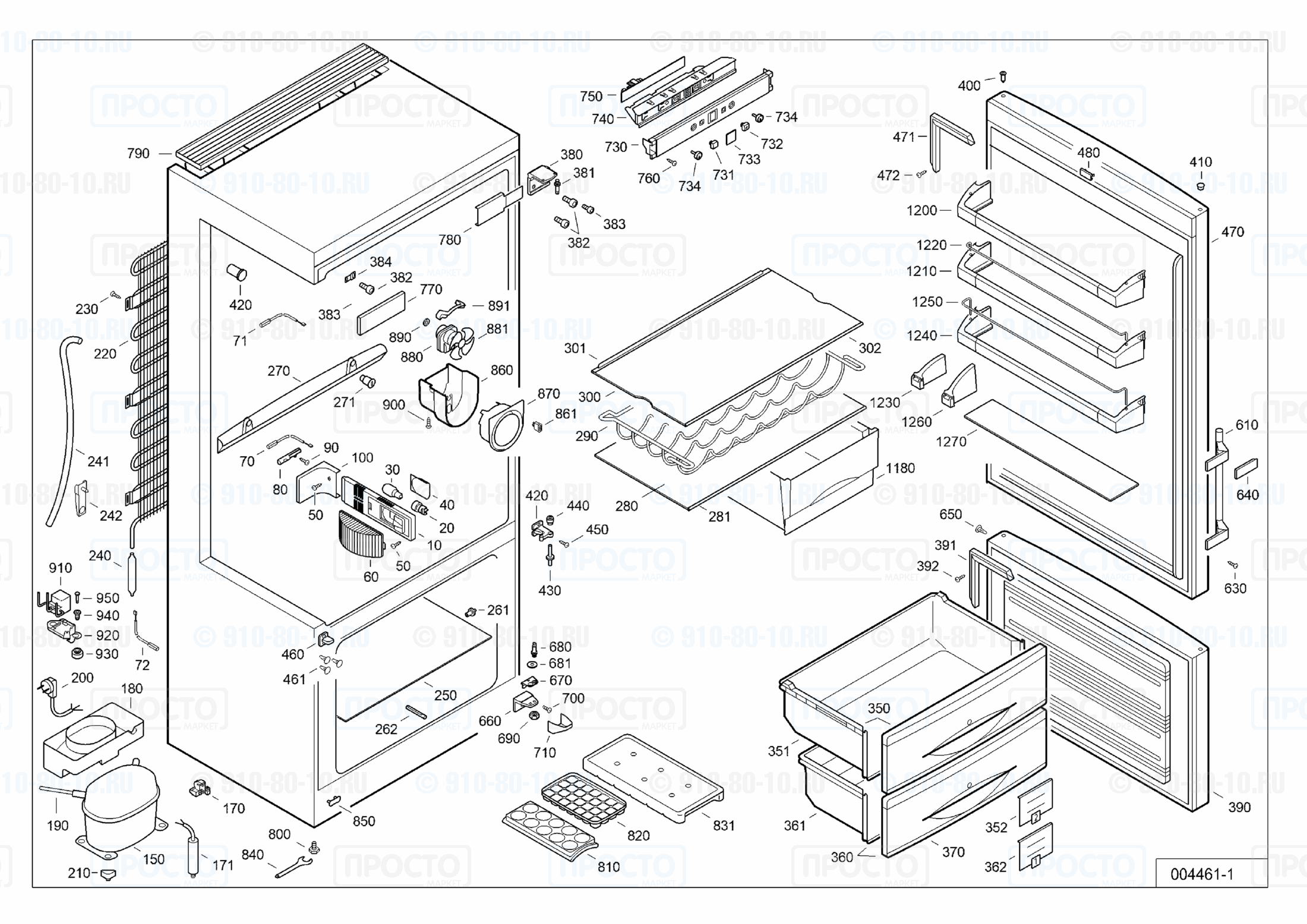 Взрыв-схема холодильника Liebherr CP 4613-22E