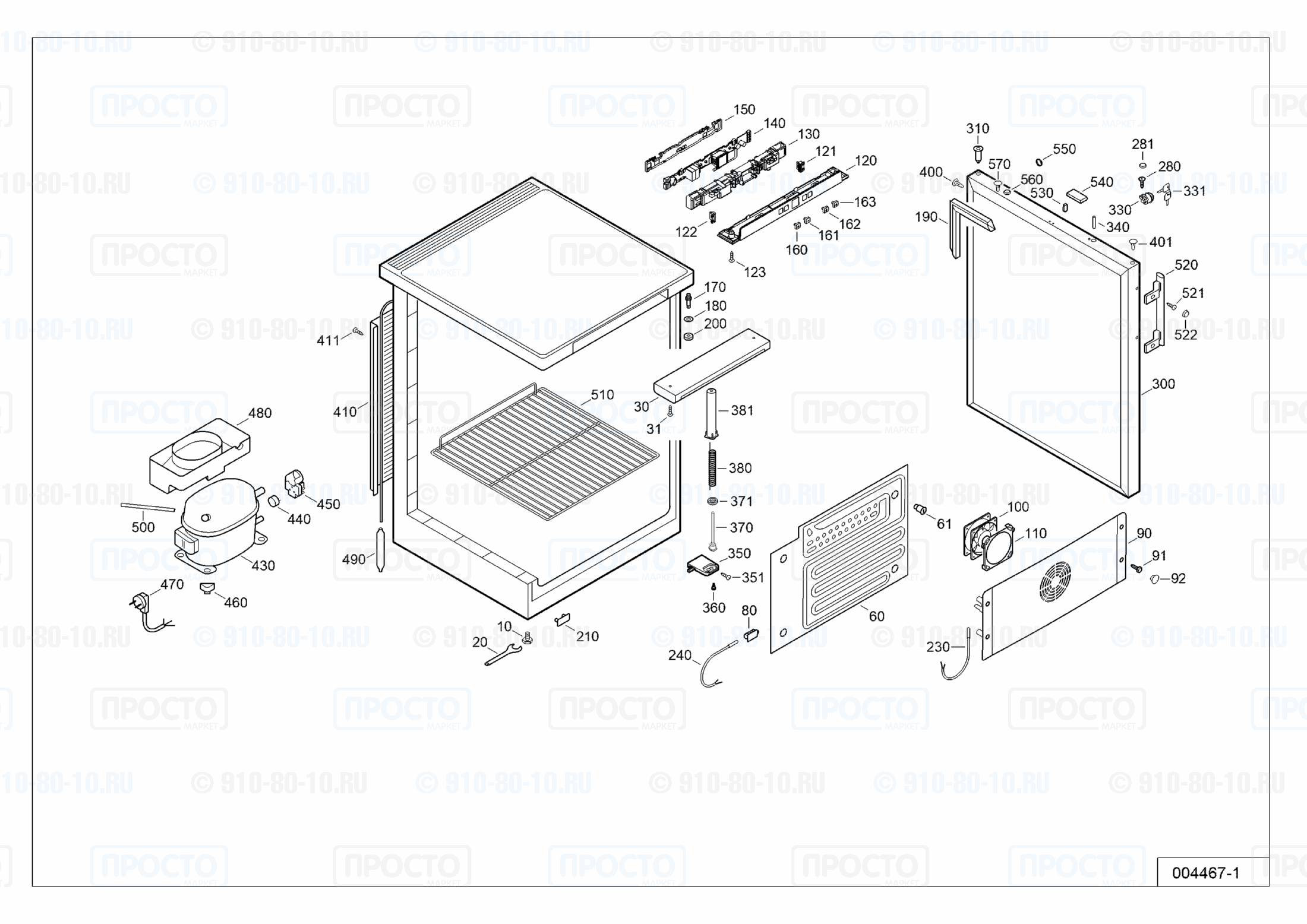 Взрыв-схема запчастей холодильника Liebherr FKUv 1613-22D