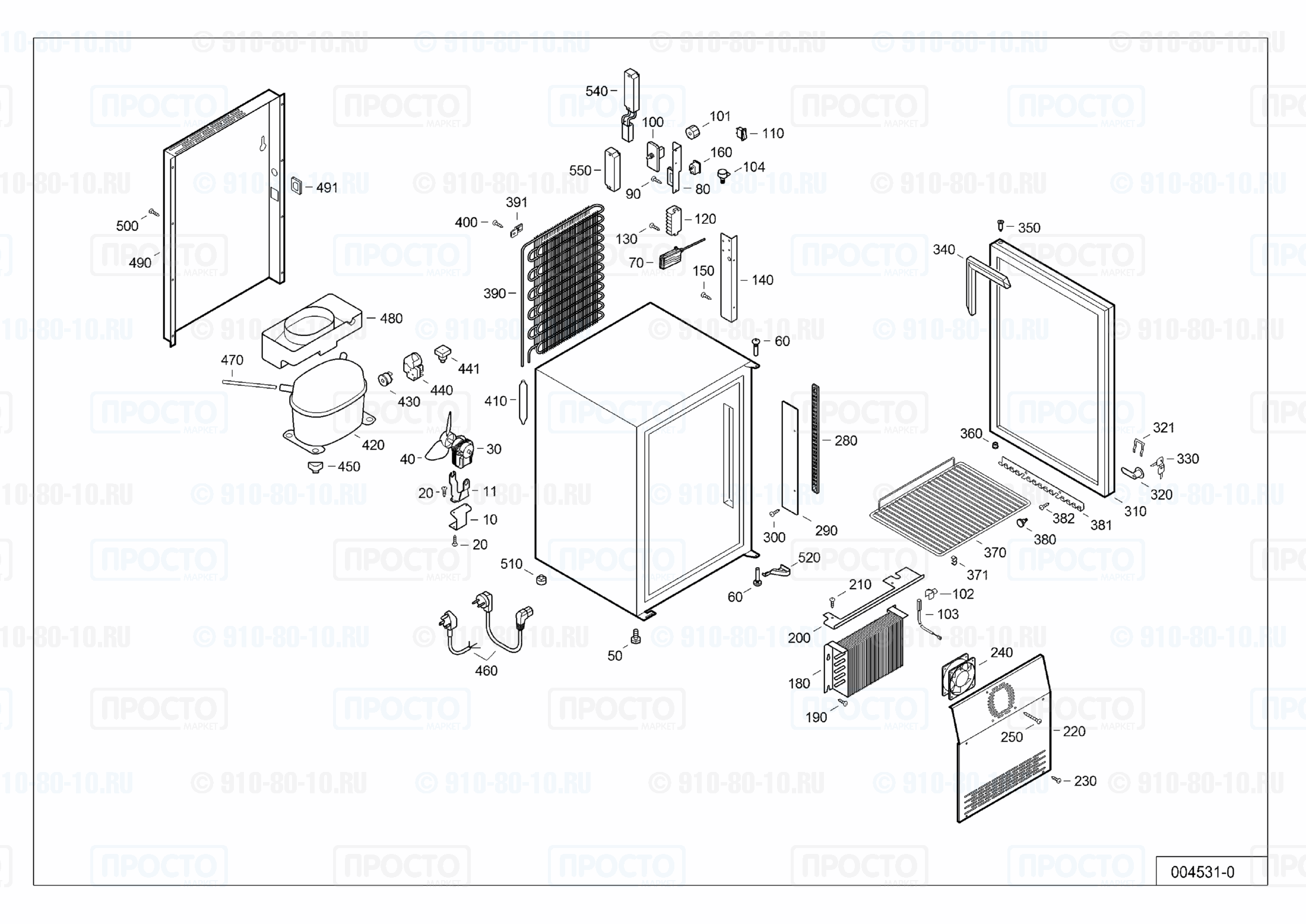 Взрыв-схема запчастей холодильника Liebherr FKv 503-21B