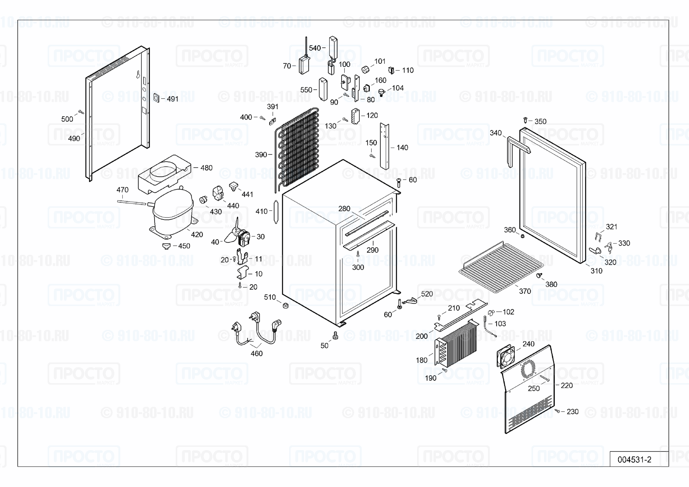 Взрыв-схема запчастей холодильника Liebherr FKv 503-20D