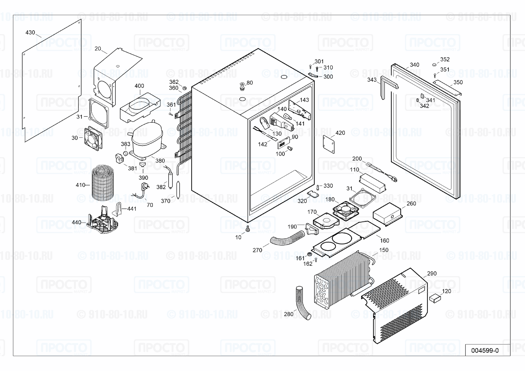 Взрыв-схема холодильника Liebherr UKU 1400-22B