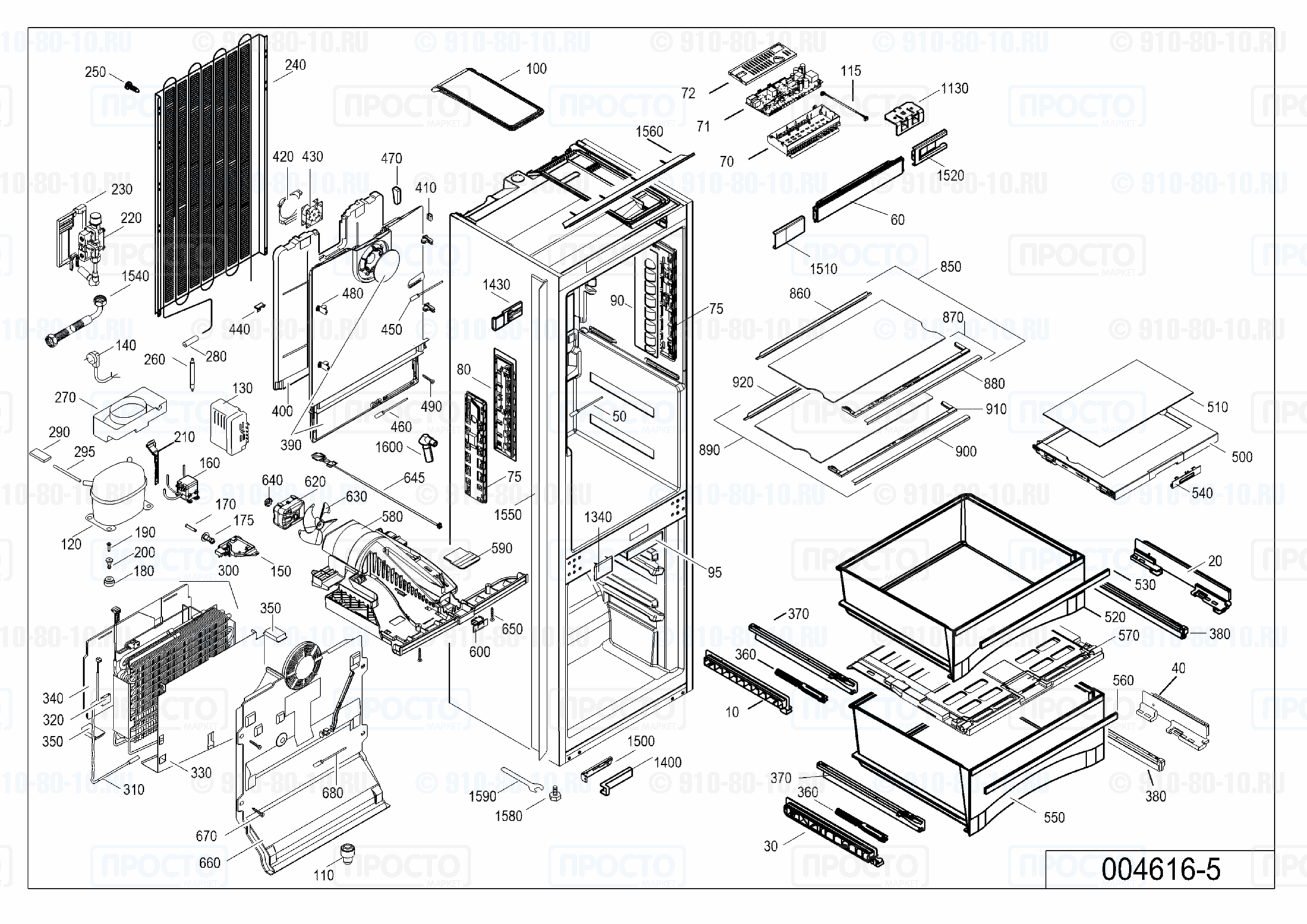 Взрыв-схема запчастей холодильника Liebherr ICBN 3366-21C