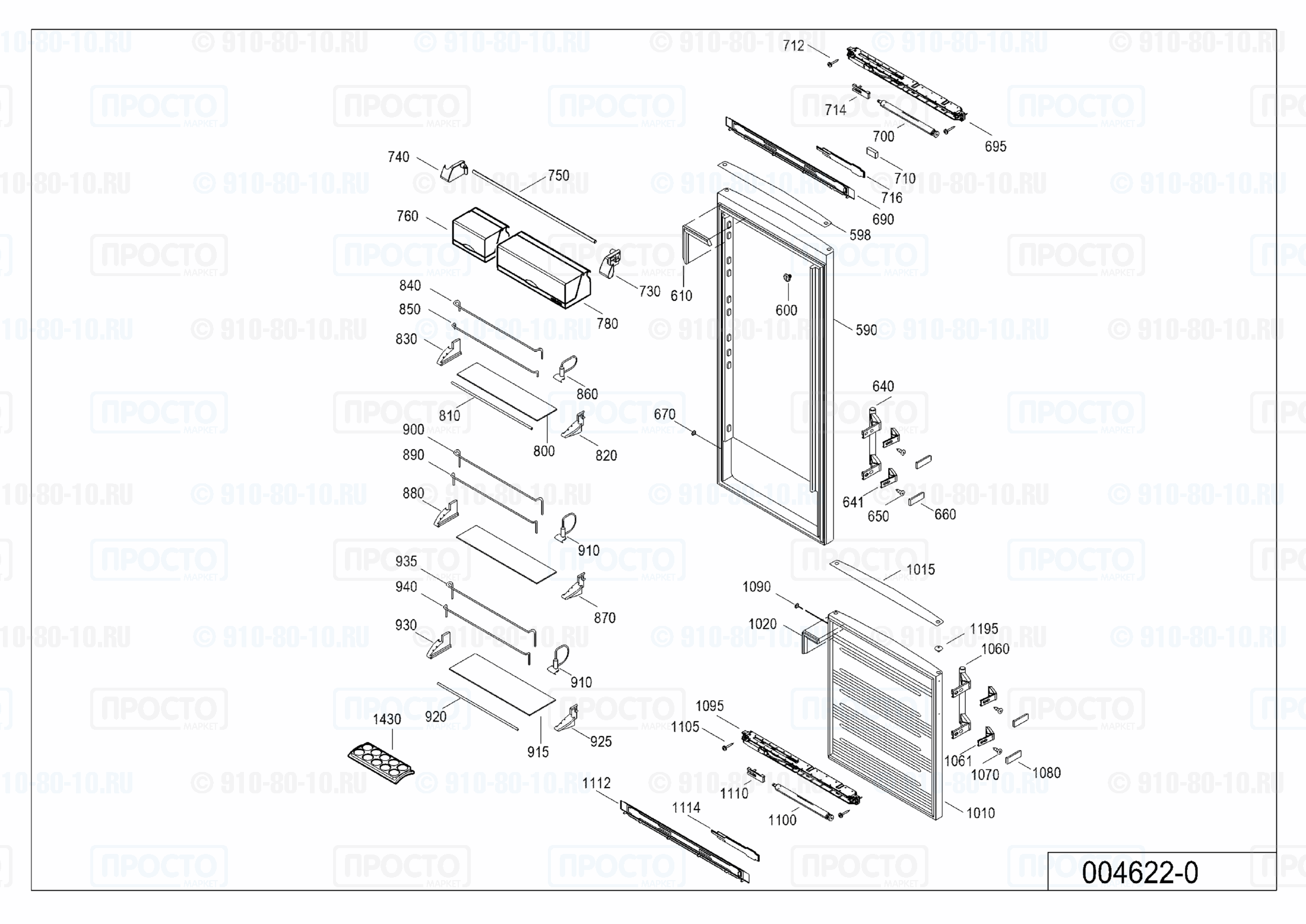 Взрыв-схема холодильника Liebherr CNes 4056-14F
