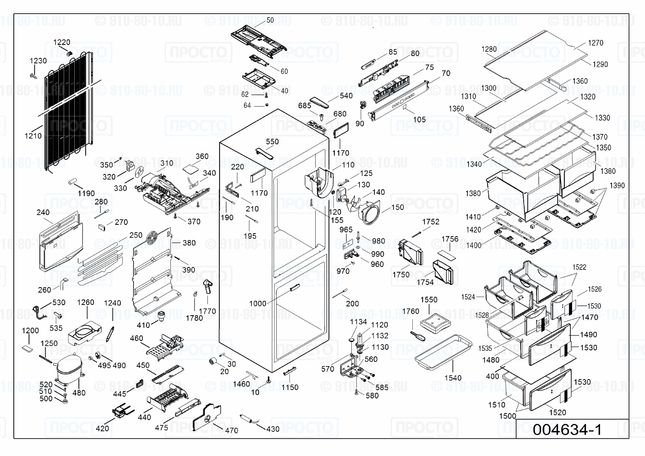 Взрыв-схема холодильника Liebherr CN 4023-22A