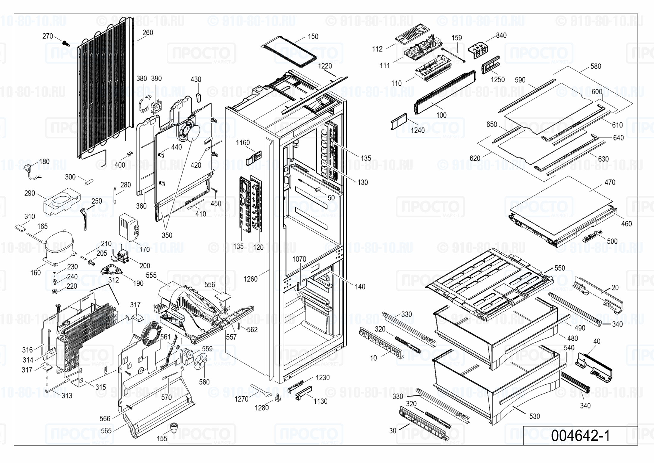 Взрыв-схема запчастей холодильника Liebherr ICBN 3356-20B