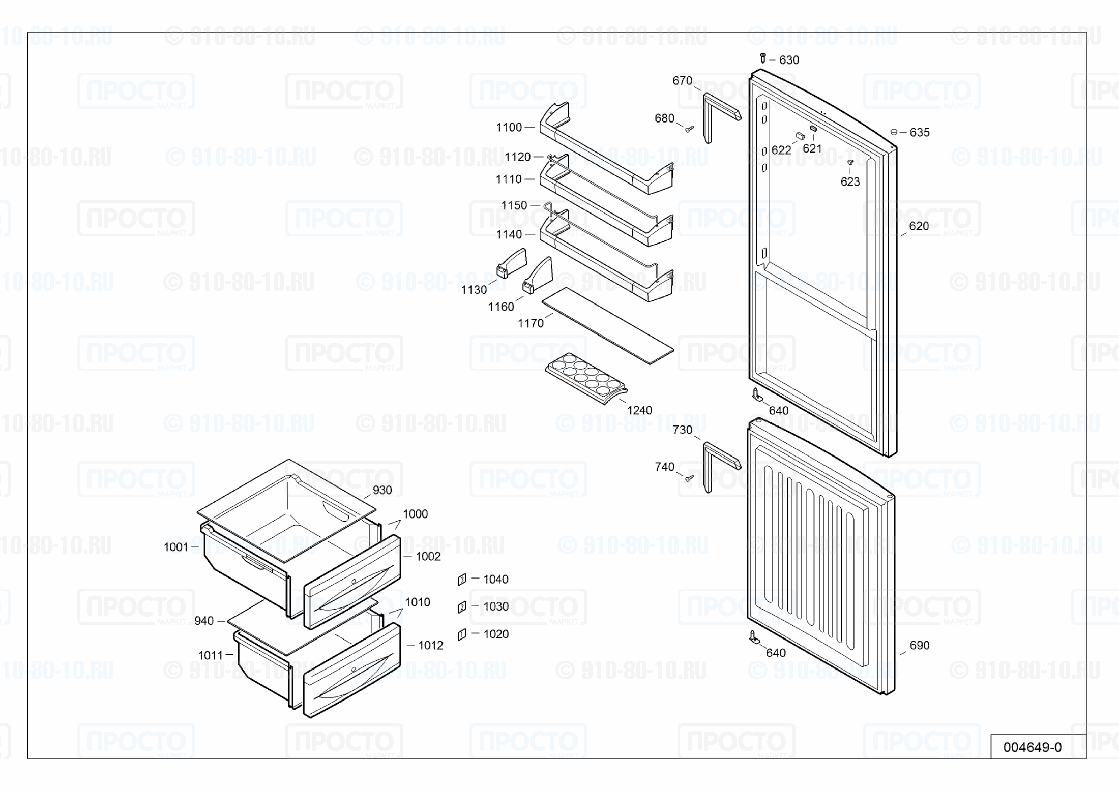 Взрыв-схема холодильника Liebherr CBsl 4006-20