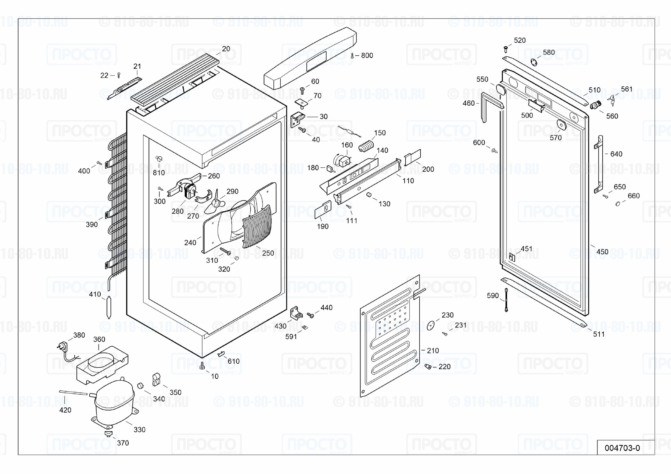 Взрыв-схема запчастей холодильника Liebherr FKvsl 3612-20L
