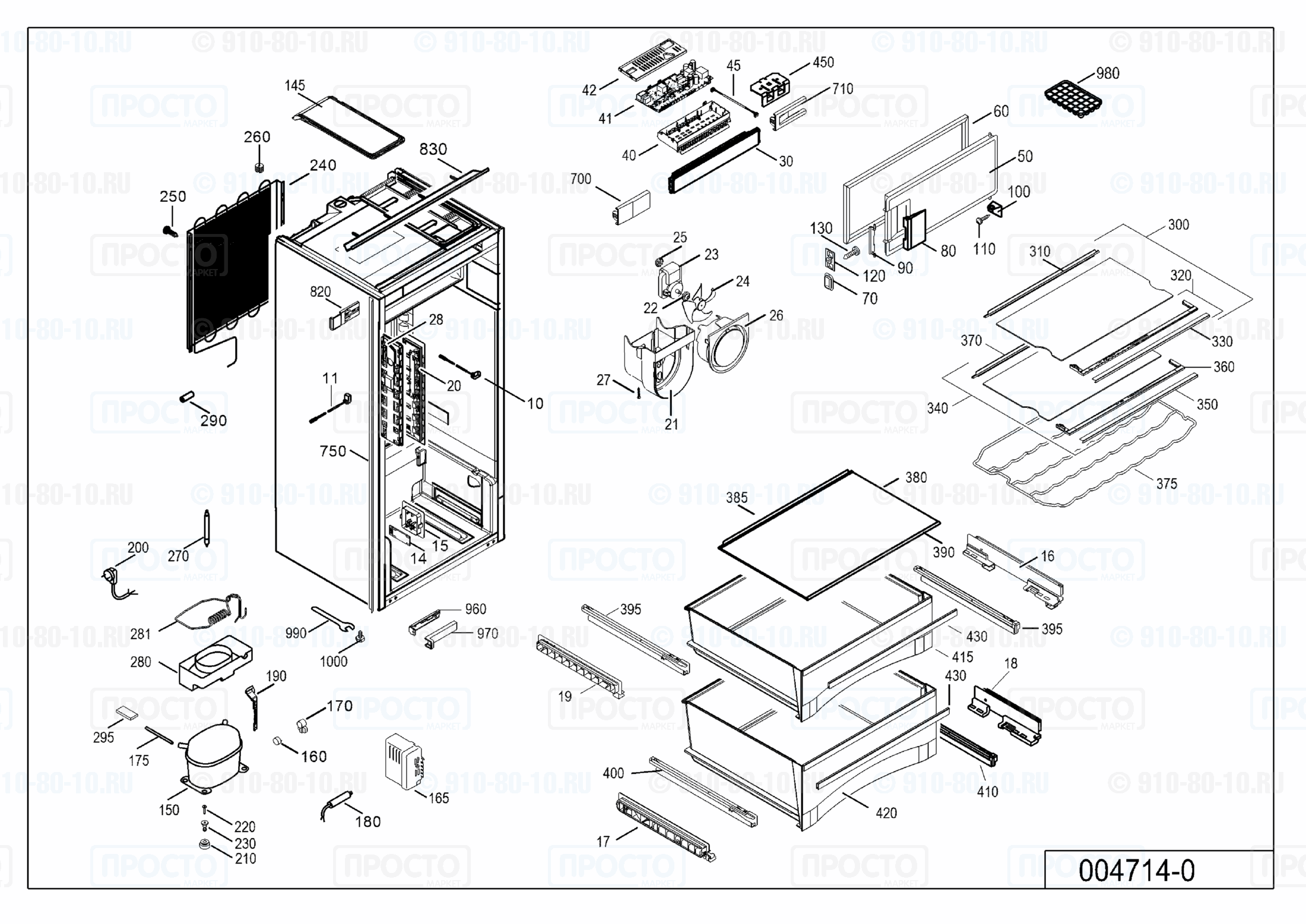 Взрыв-схема холодильника Liebherr IK 3554-20A