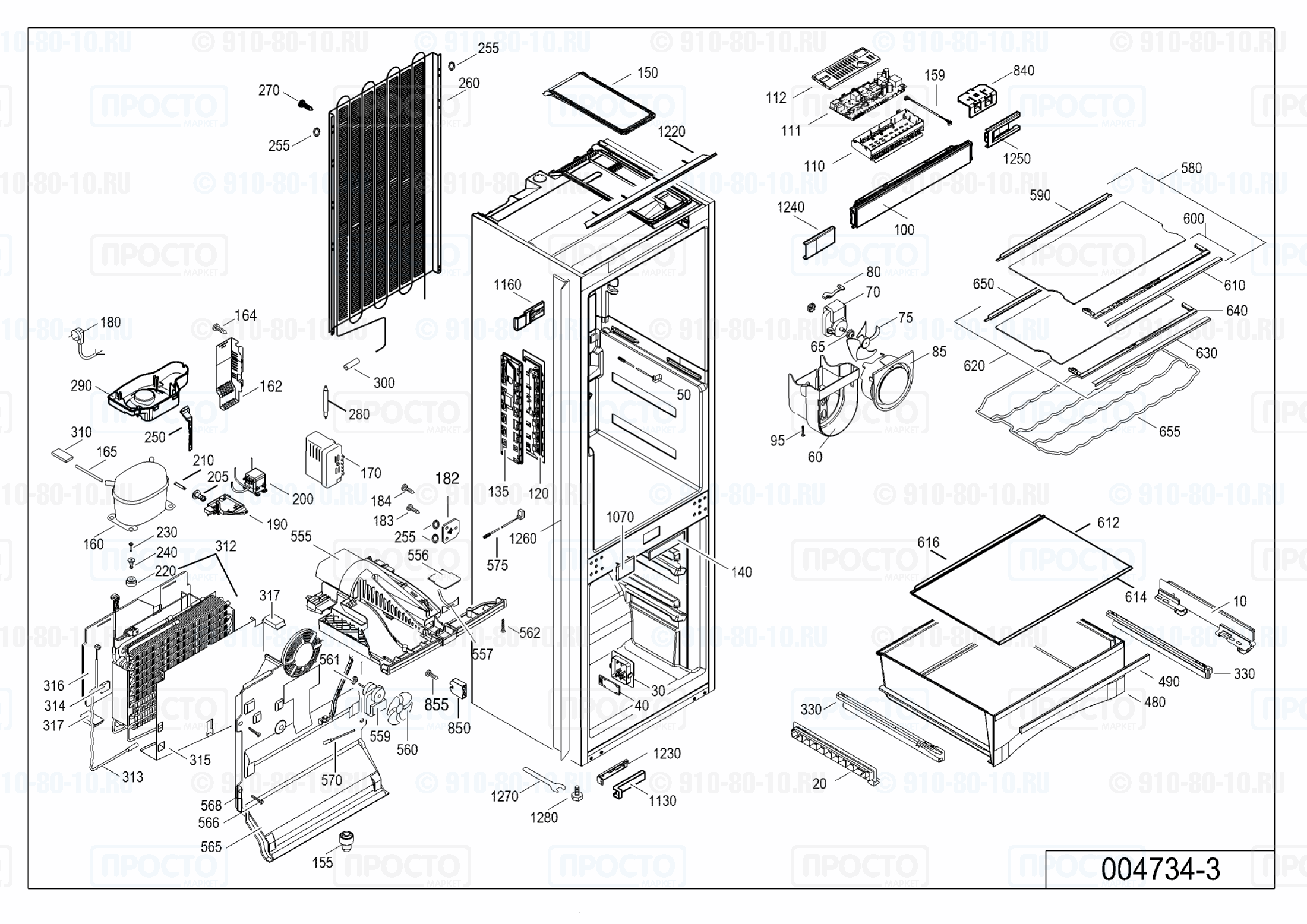 Взрыв-схема запчастей холодильника Liebherr ICN 3356-20D
