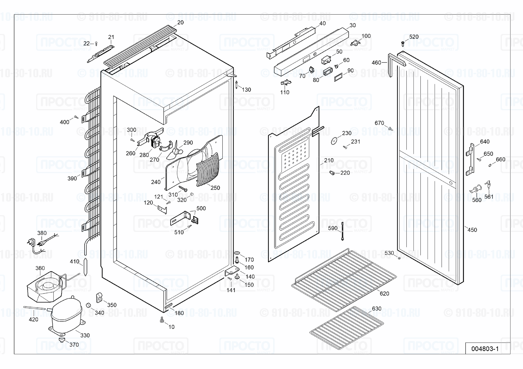 Взрыв-схема запчастей холодильника Liebherr FKv 5440-20O