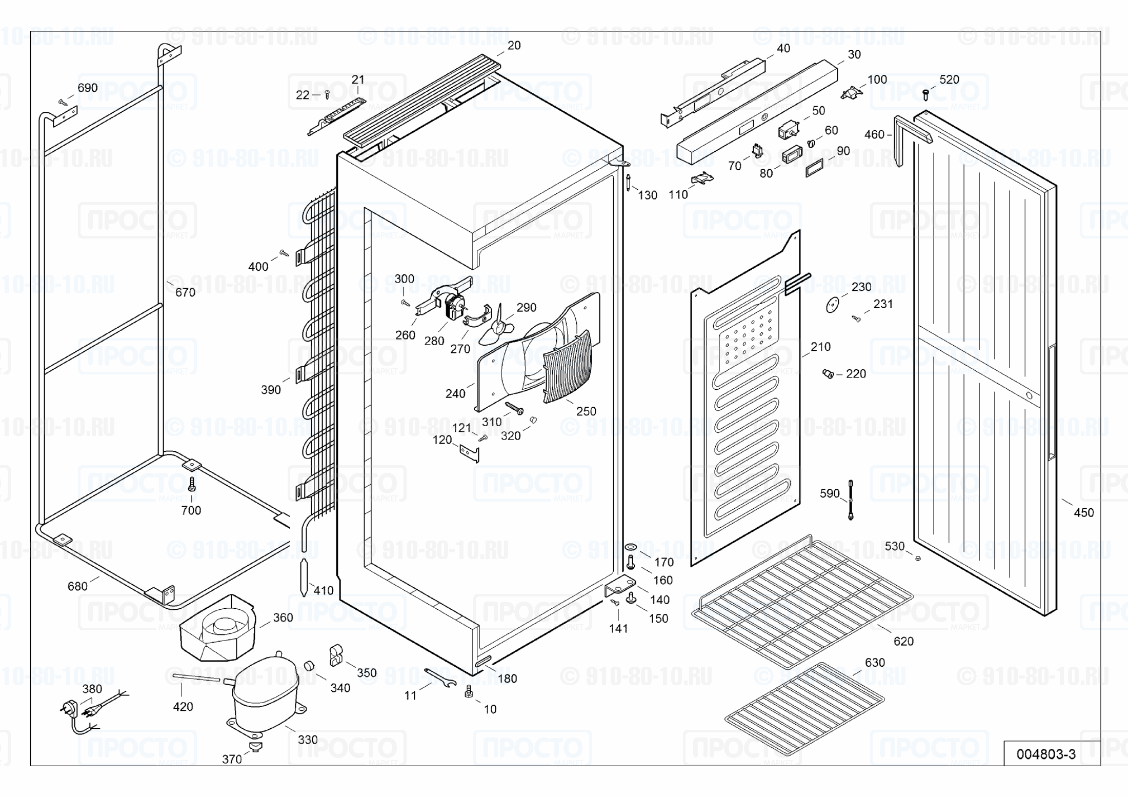 Взрыв-схема запчастей холодильника Liebherr FKBvsl 3640-21E