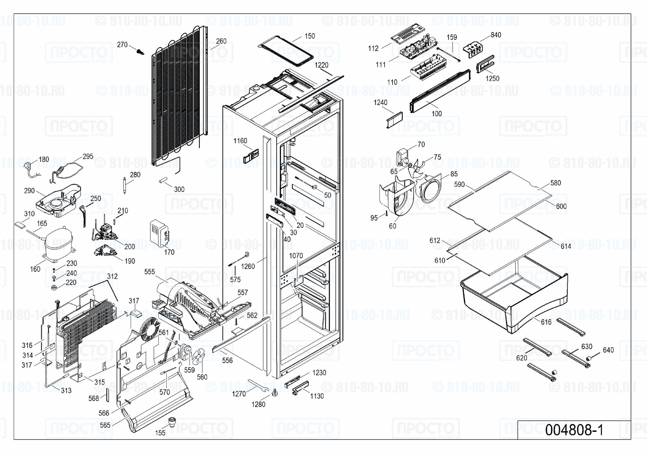 Взрыв-схема запчастей холодильника Liebherr SICN 3314-20C