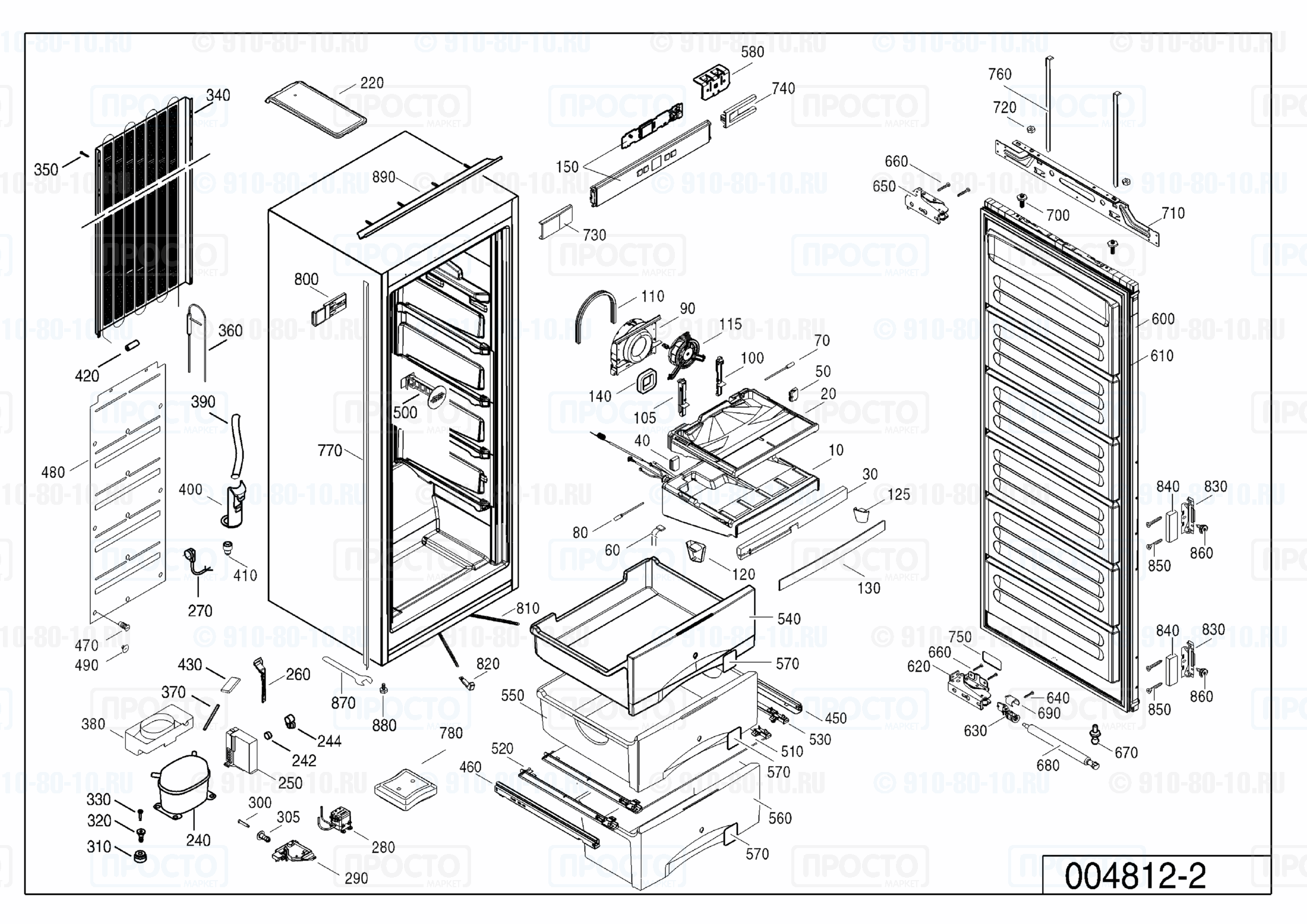 Взрыв-схема холодильника Liebherr IGN 3514-21B