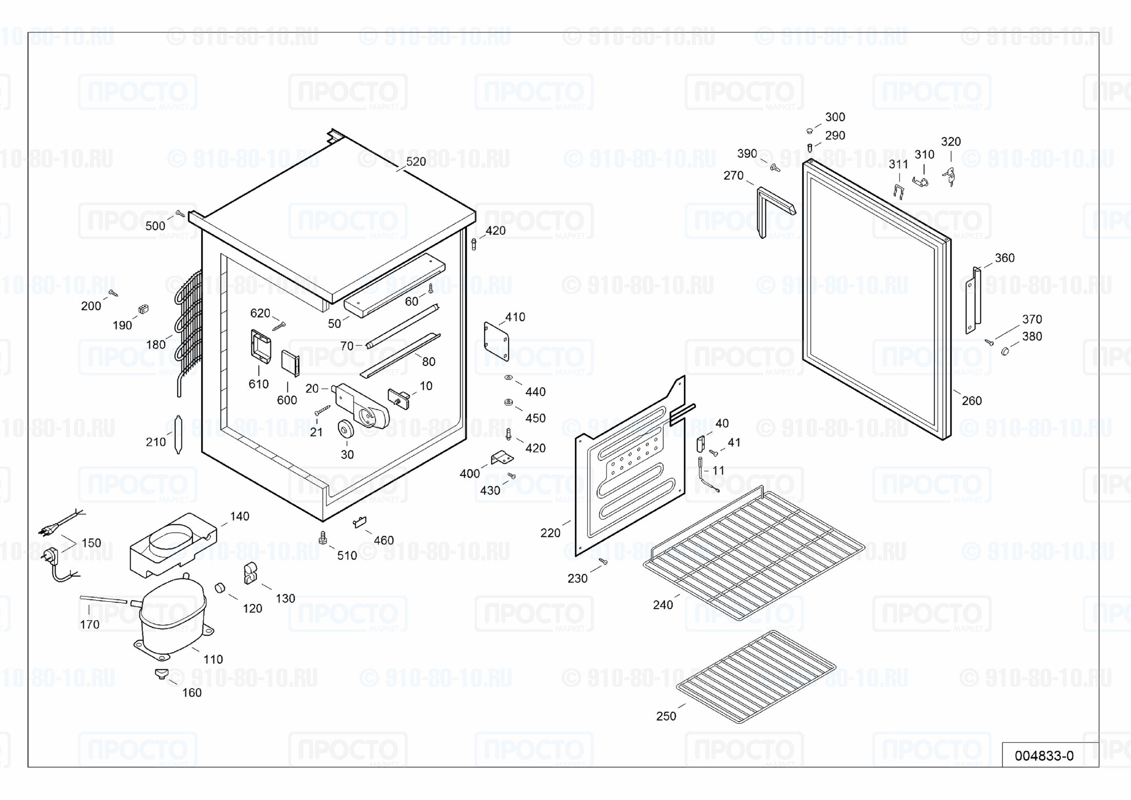 Взрыв-схема запчастей холодильника Liebherr FKU 1802-10A