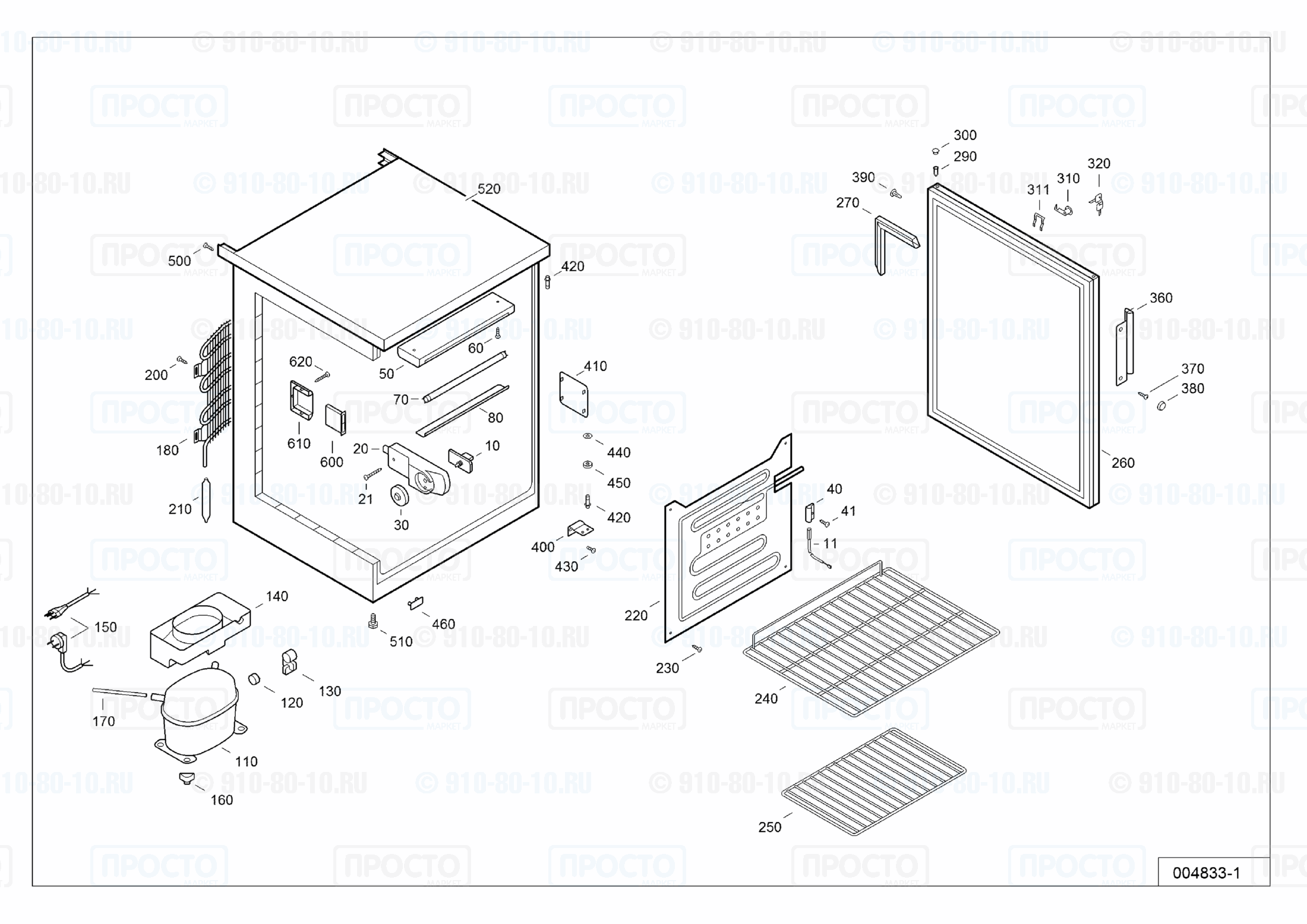 Взрыв-схема запчастей холодильника Liebherr FKU 1802-20N