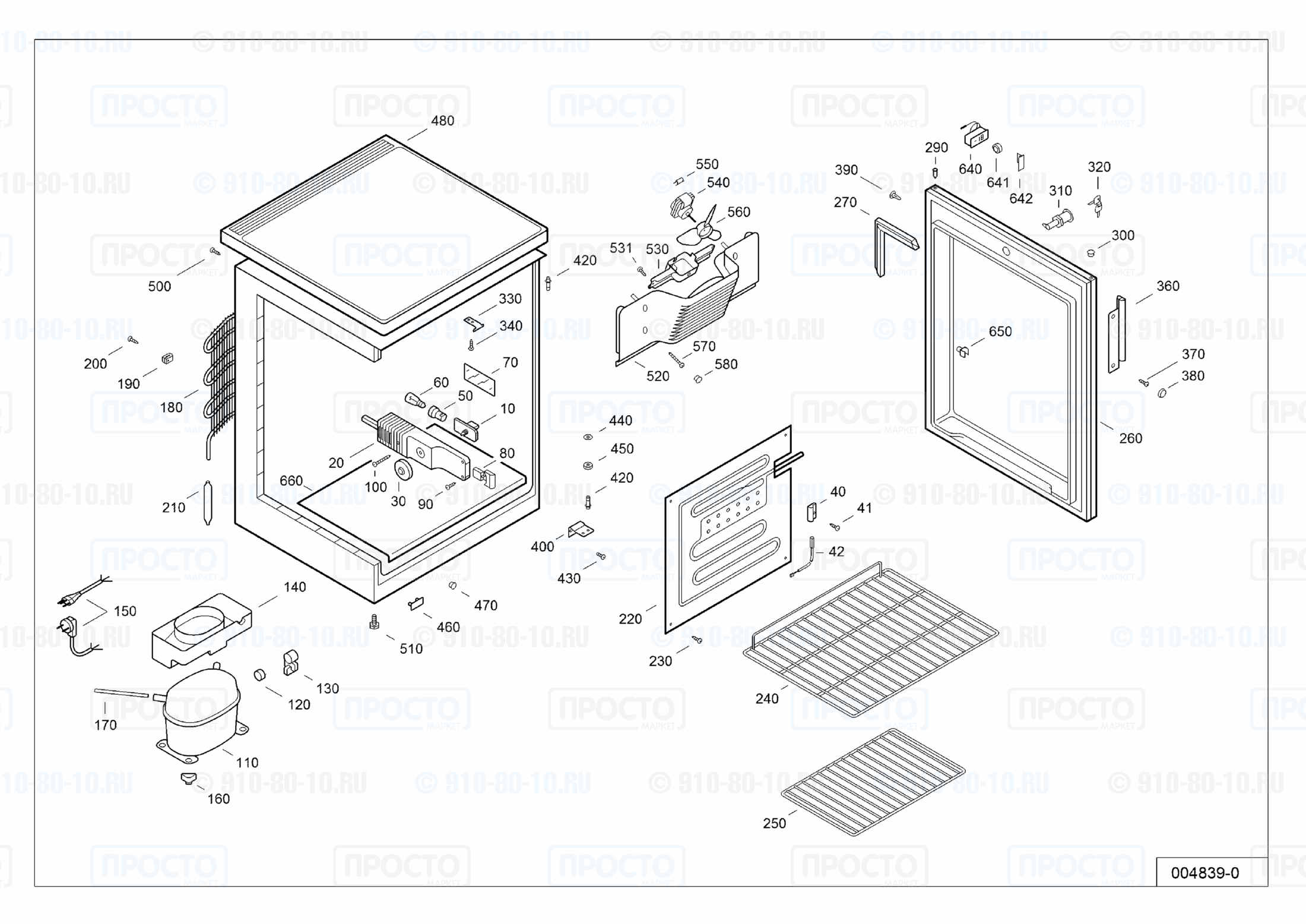 Взрыв-схема запчастей холодильника Liebherr FKv 1800-20A
