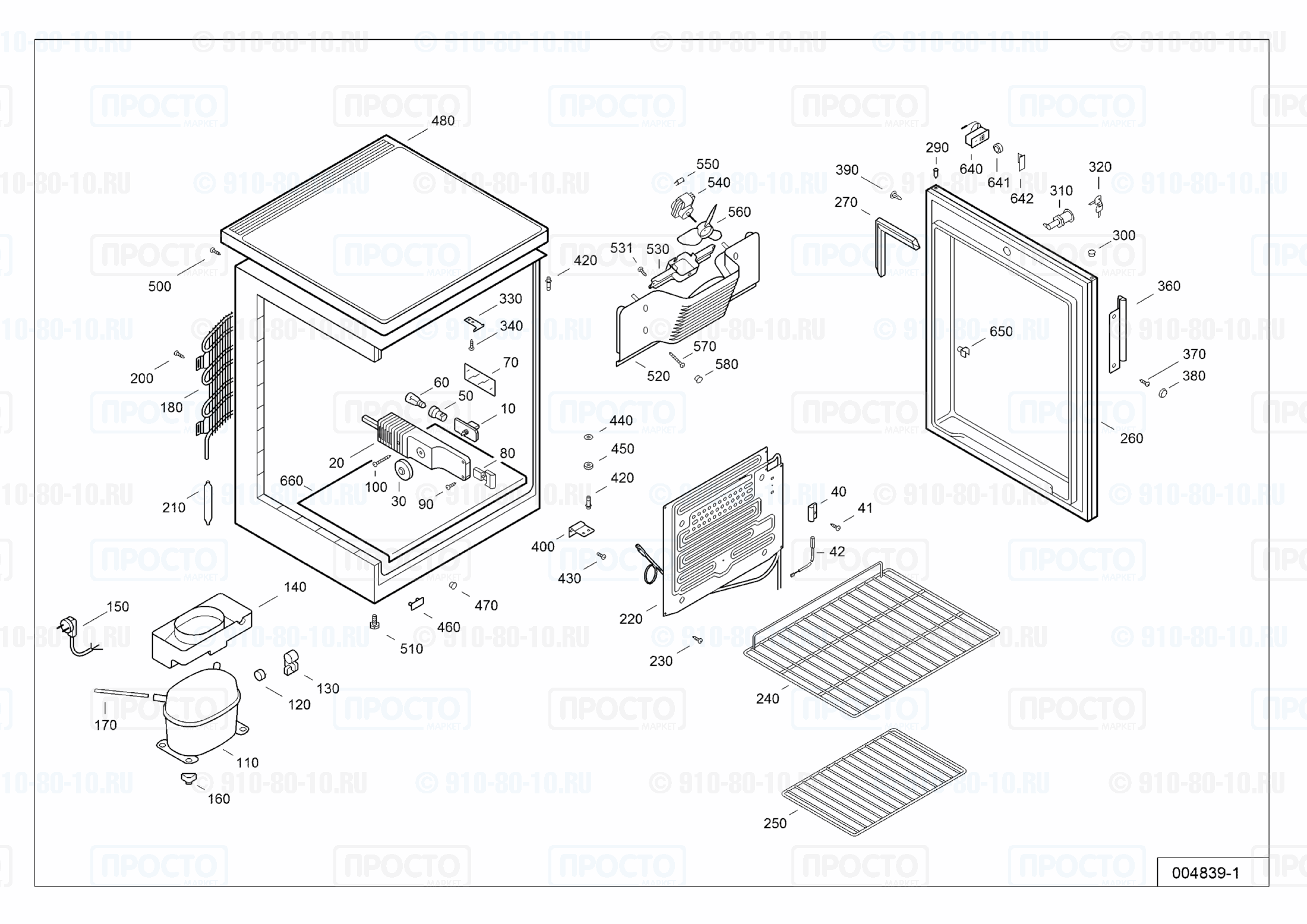 Взрыв-схема запчастей холодильника Liebherr FKv 1800-20H