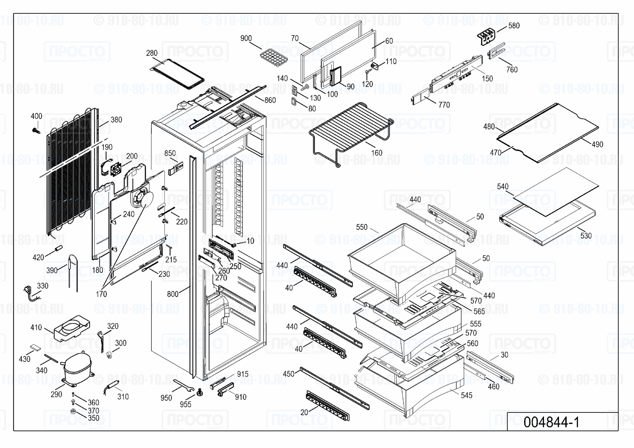 Взрыв-схема запчастей холодильника Liebherr IKB 3514-20B