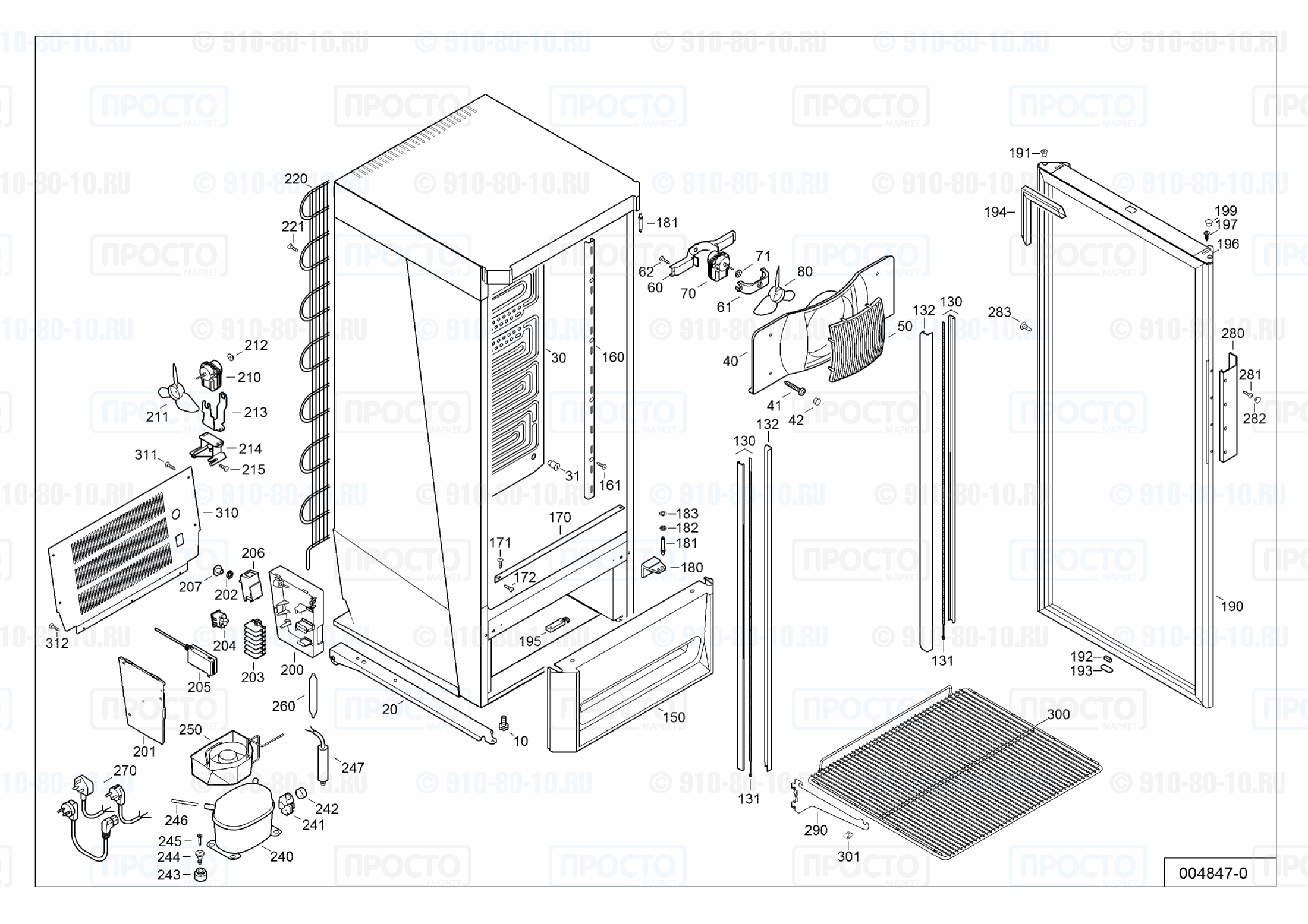 Взрыв-схема запчастей холодильника Liebherr FCsl 2813-41B