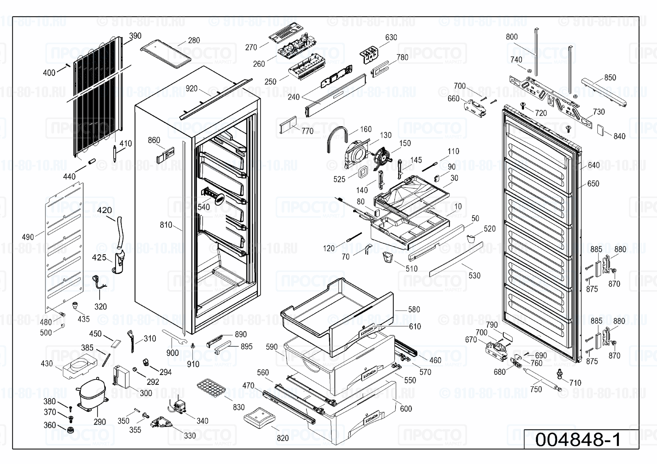 Взрыв-схема запчастей холодильника Liebherr SIGN 3556-20B
