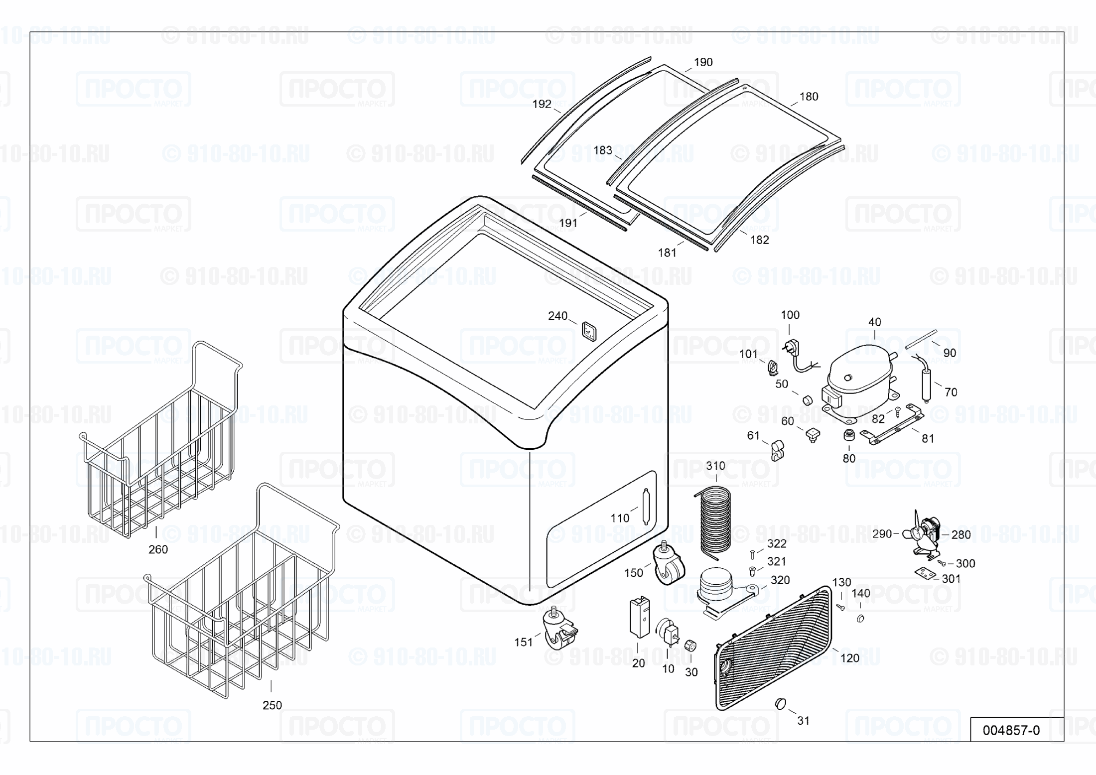 Взрыв-схема запчастей холодильника Liebherr GTI 4303-41A