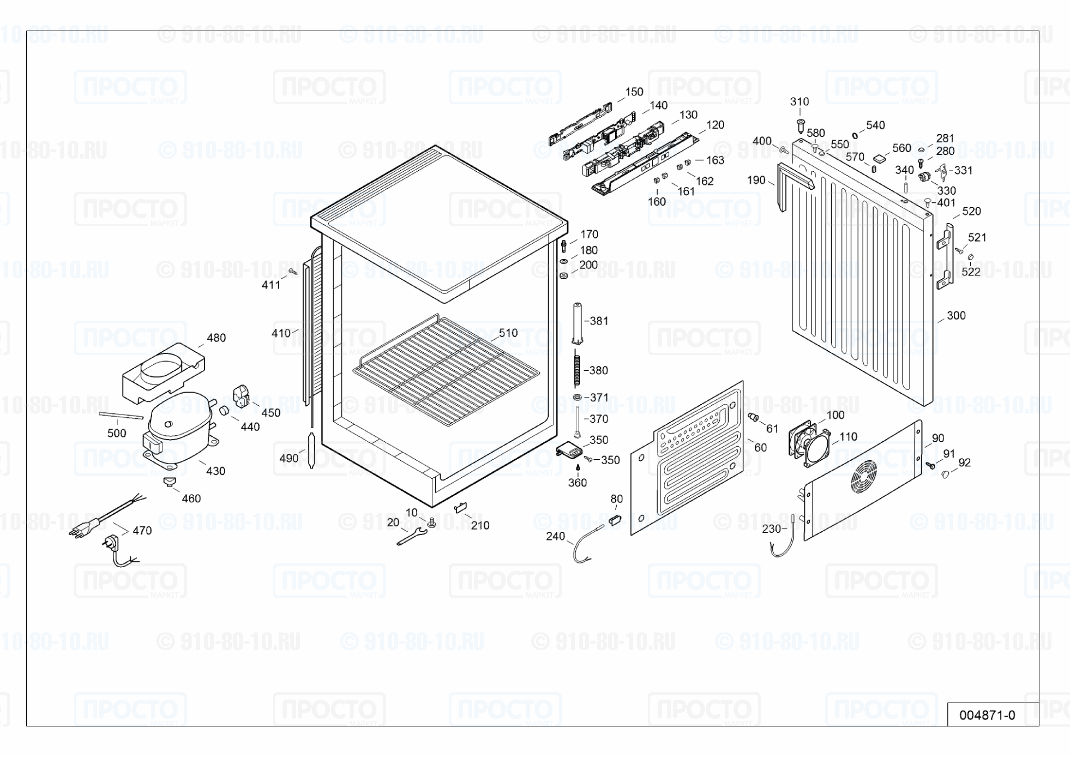 Взрыв-схема запчастей холодильника Liebherr FKUv 1660-23D