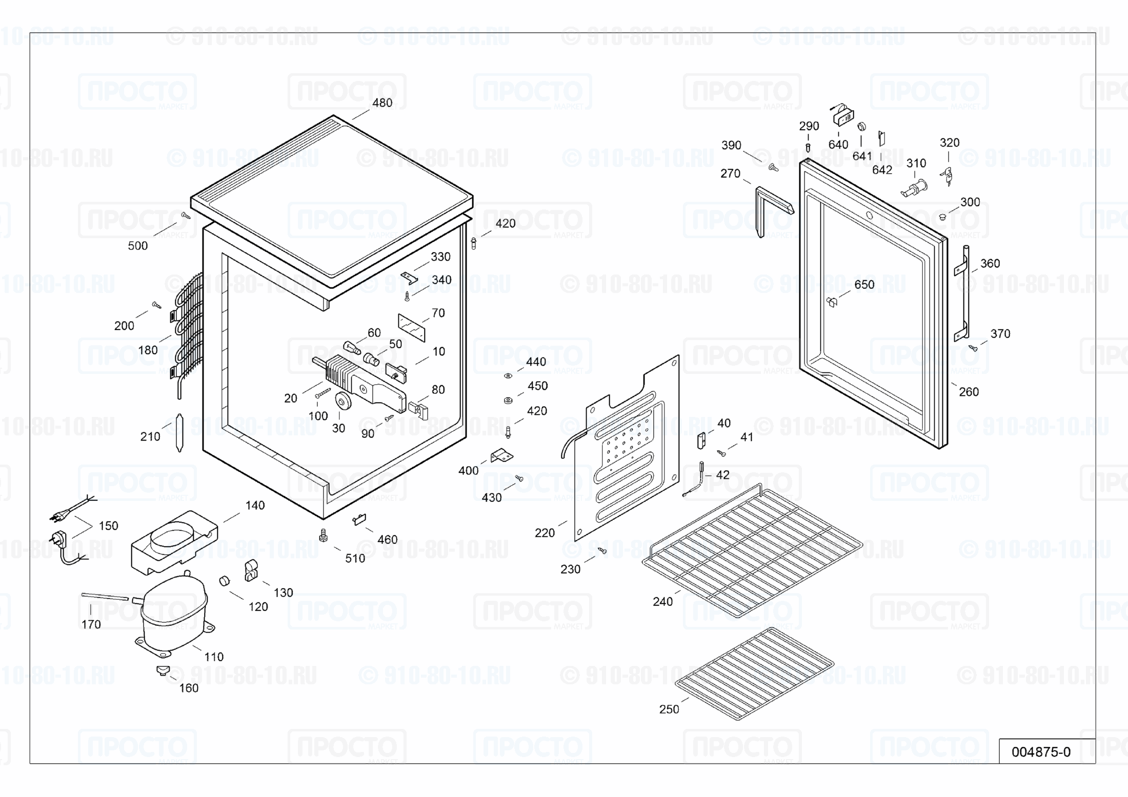 Взрыв-схема запчастей холодильника Liebherr FKU 1805-21K