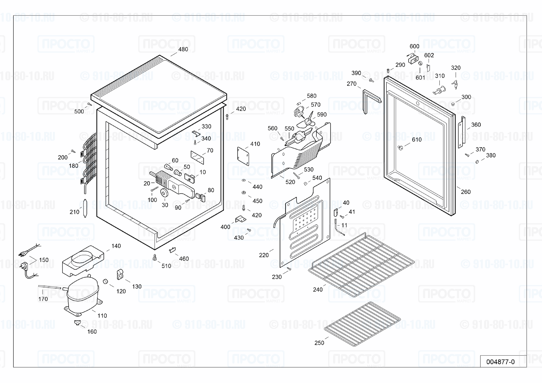 Взрыв-схема запчастей холодильника Liebherr FKvesf 1805-20R