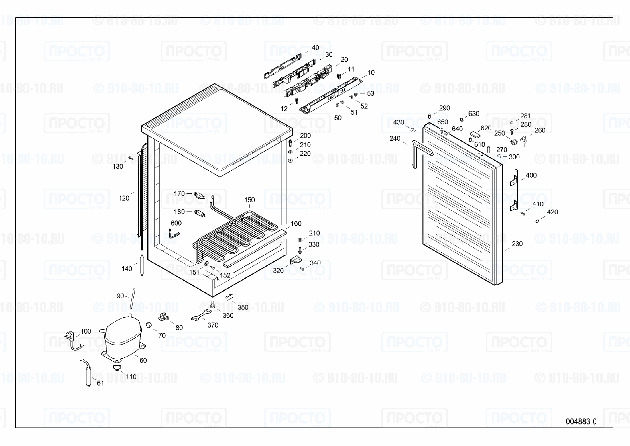 Взрыв-схема запчастей холодильника Liebherr GGUesf 1405-20E