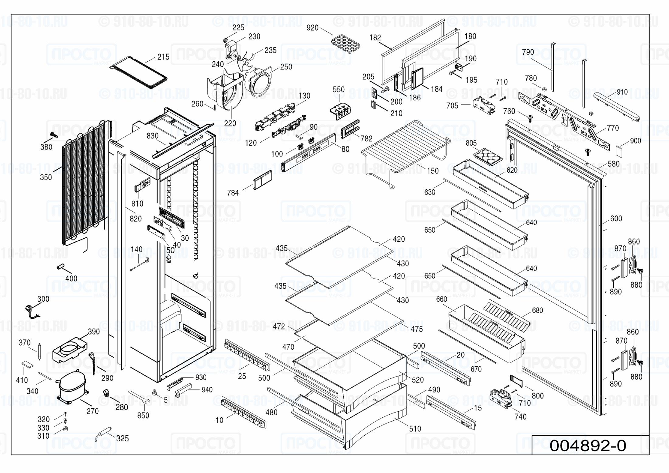 Взрыв-схема запчастей холодильника Liebherr IK 3514-20D