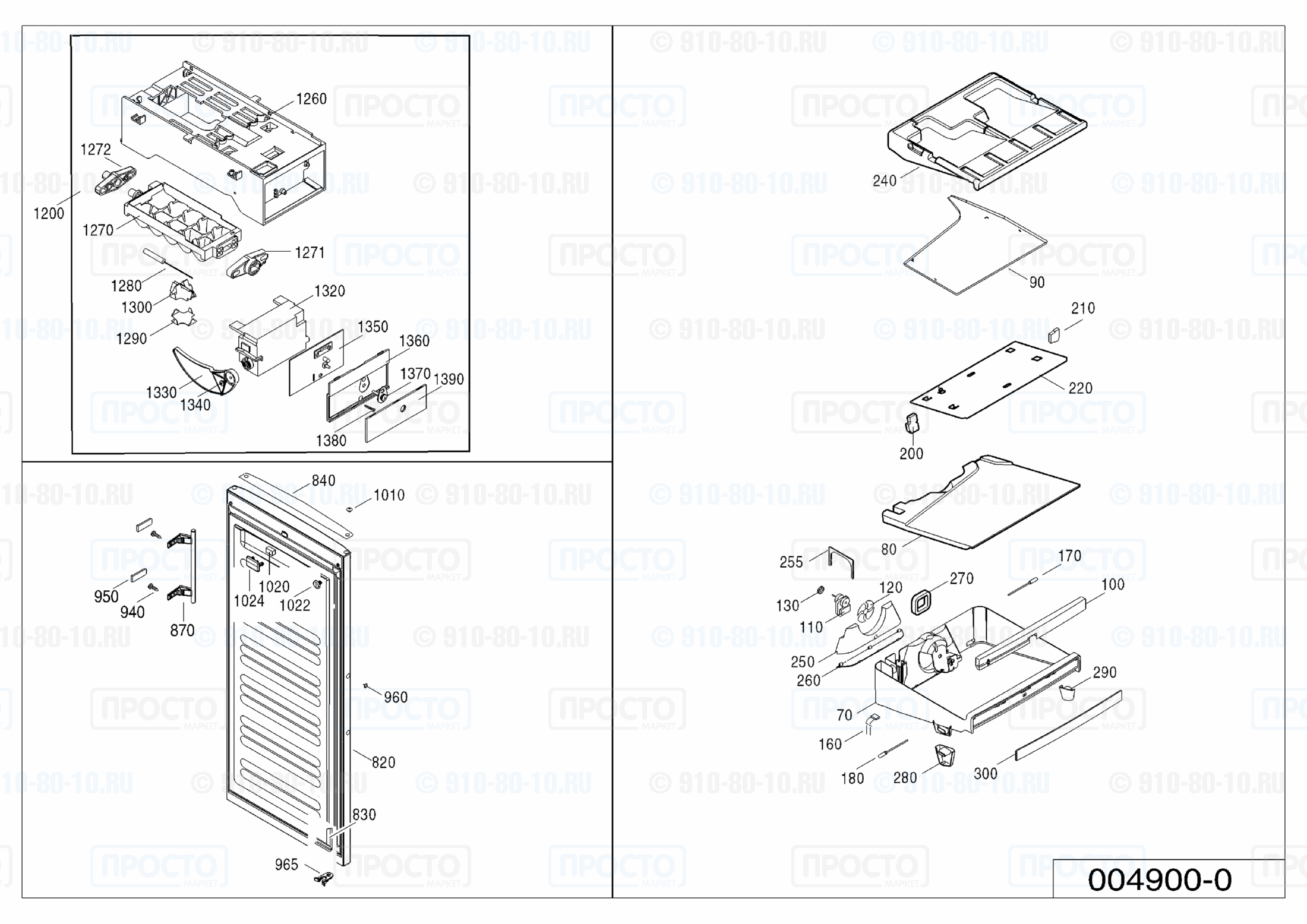 Взрыв-схема холодильника Liebherr SGNbs 3011-20A