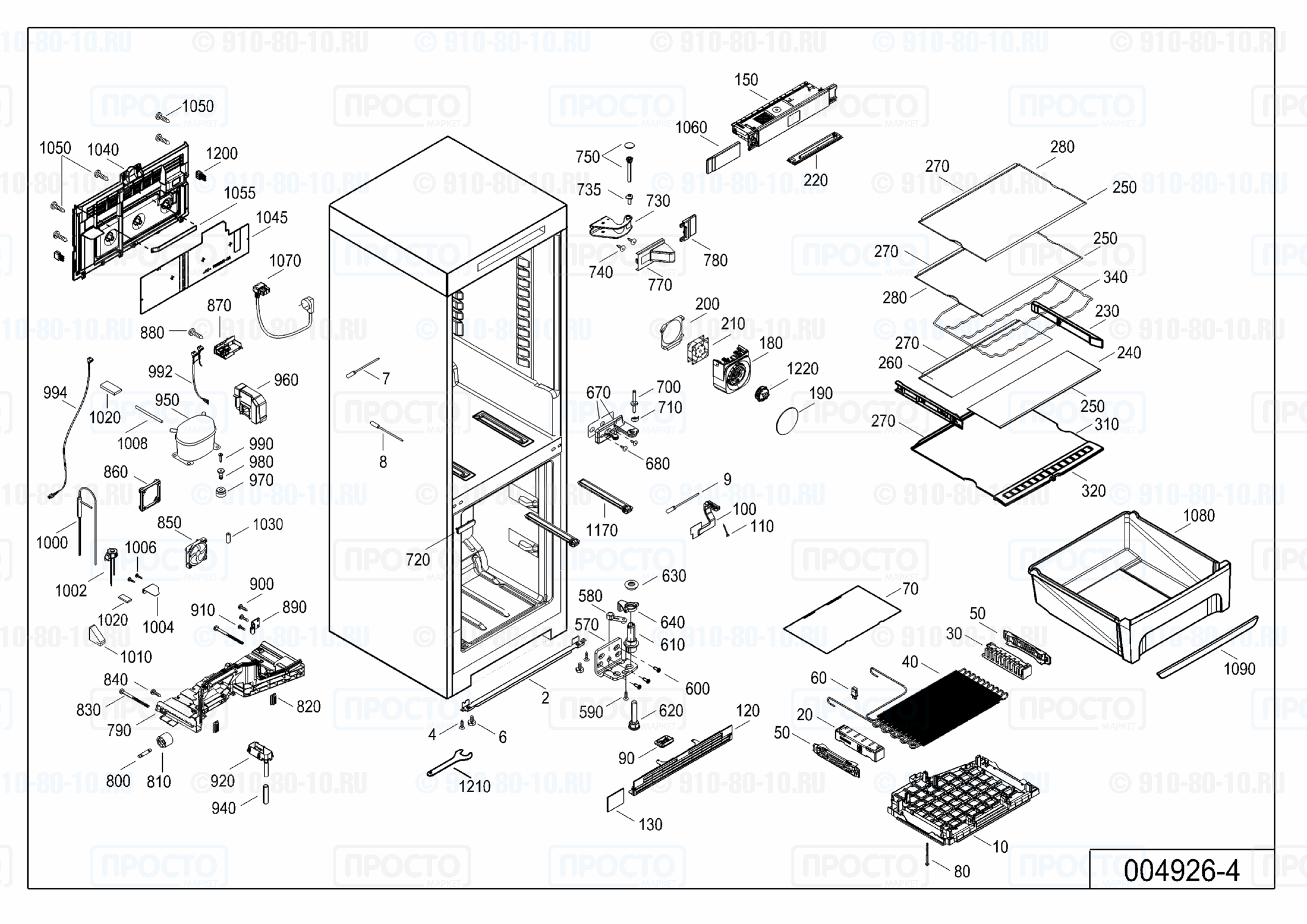 Взрыв-схема холодильника Liebherr CP 4815-20B