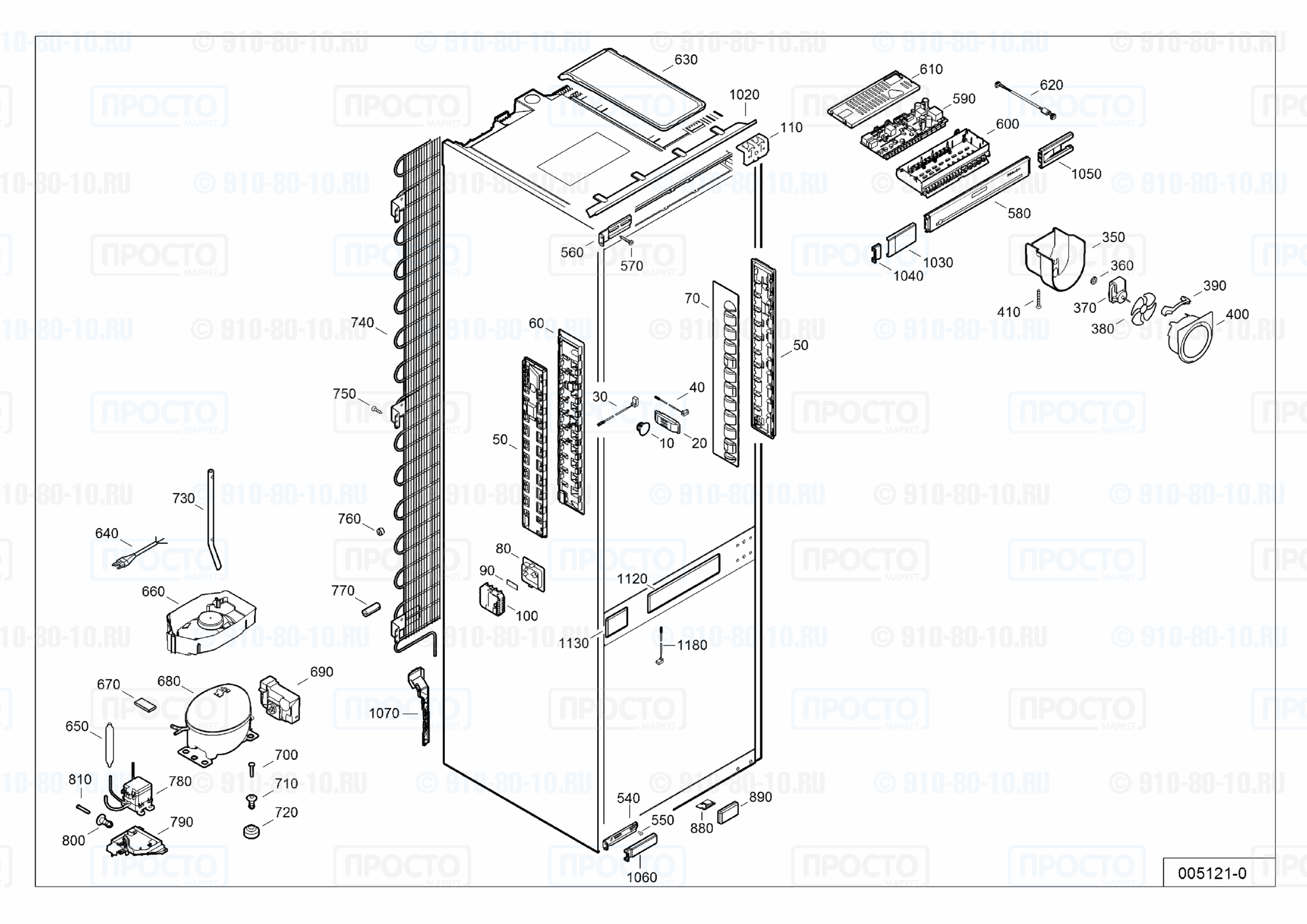 Взрыв-схема запчастей холодильника Liebherr ICc 3456-20C