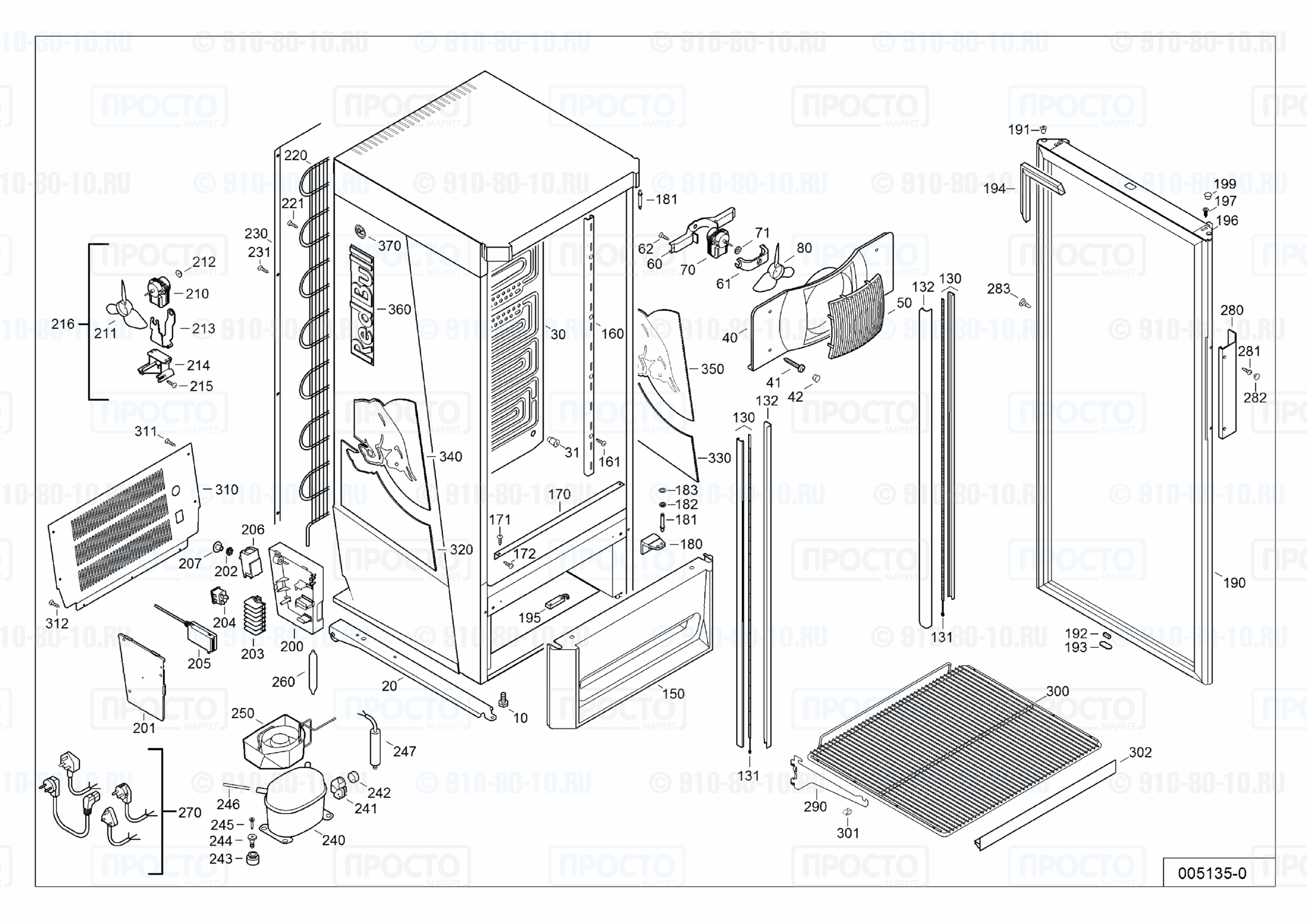 Взрыв-схема холодильника Liebherr FCsl 2813-22B