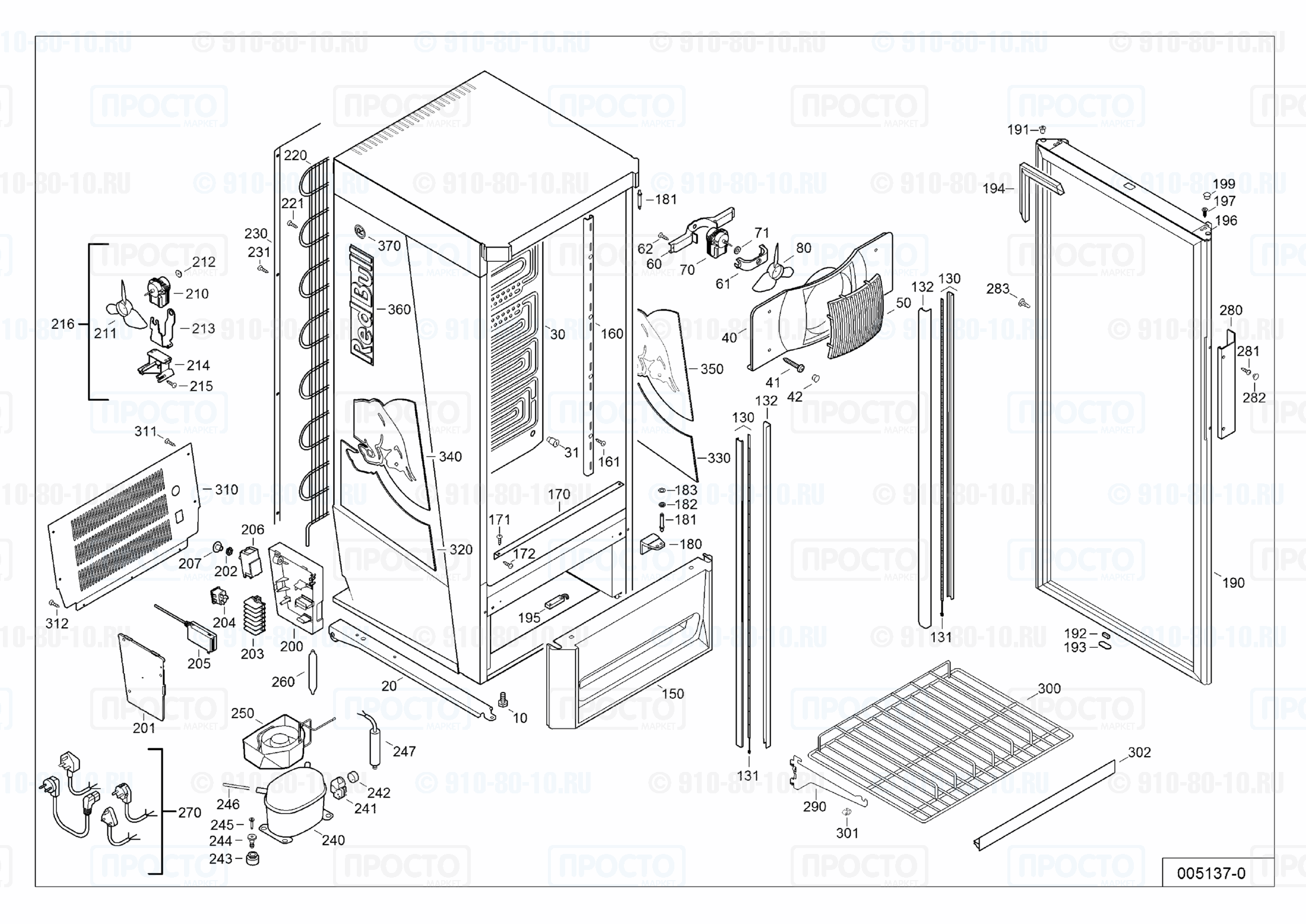 Взрыв-схема запчастей холодильника Liebherr FCsl 2813-22B
